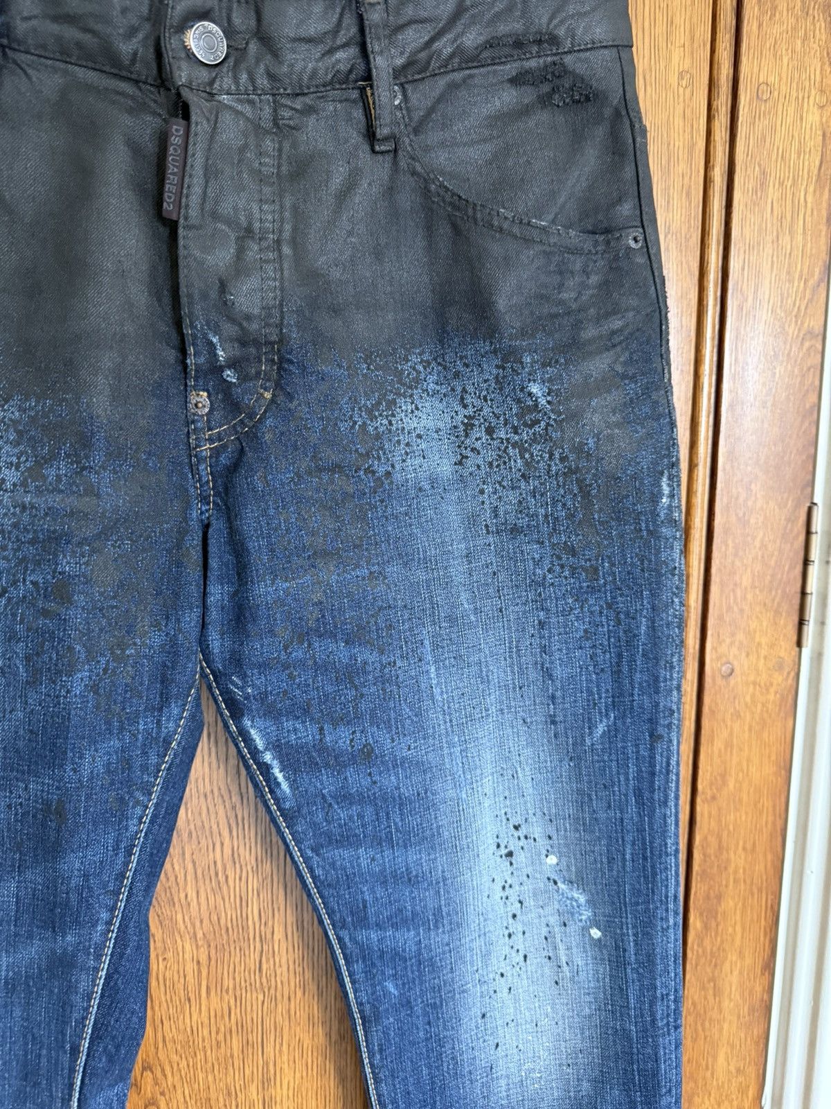 Dsquared2 SS16 Dsquared2 denim suit pant jeans distressed waxed paint Size US 34 / EU 50 - 13 Thumbnail
