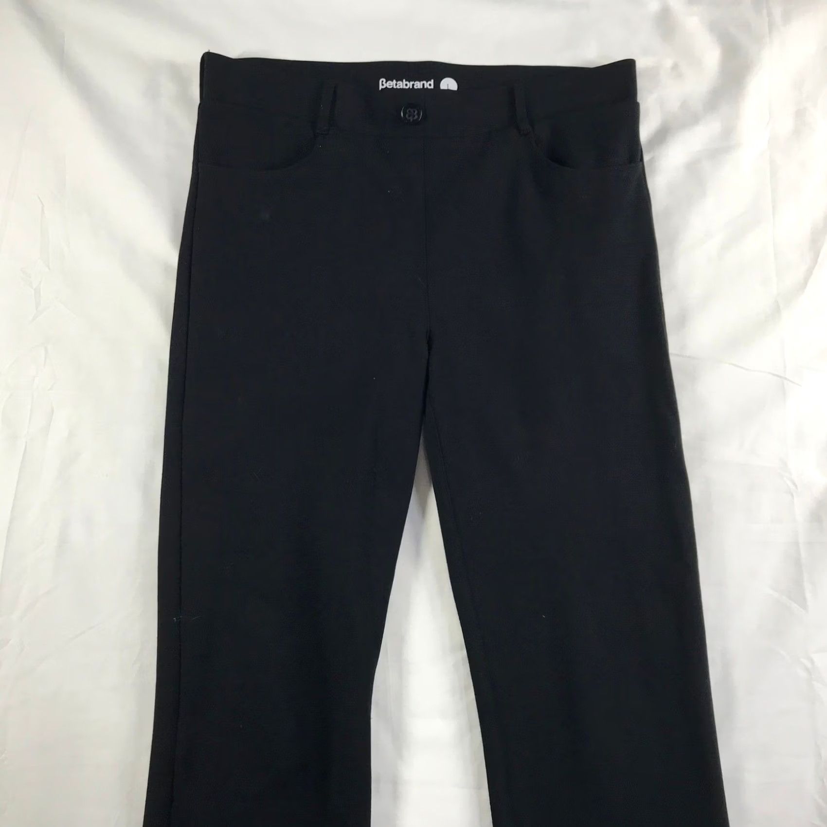 Vintage Betabrand Dress Pant Yoga Pants Black Straight Leg Womens L Large 30x30 W1429-BK Size 36" / US 14 / IT 50 - 7 Thumbnail