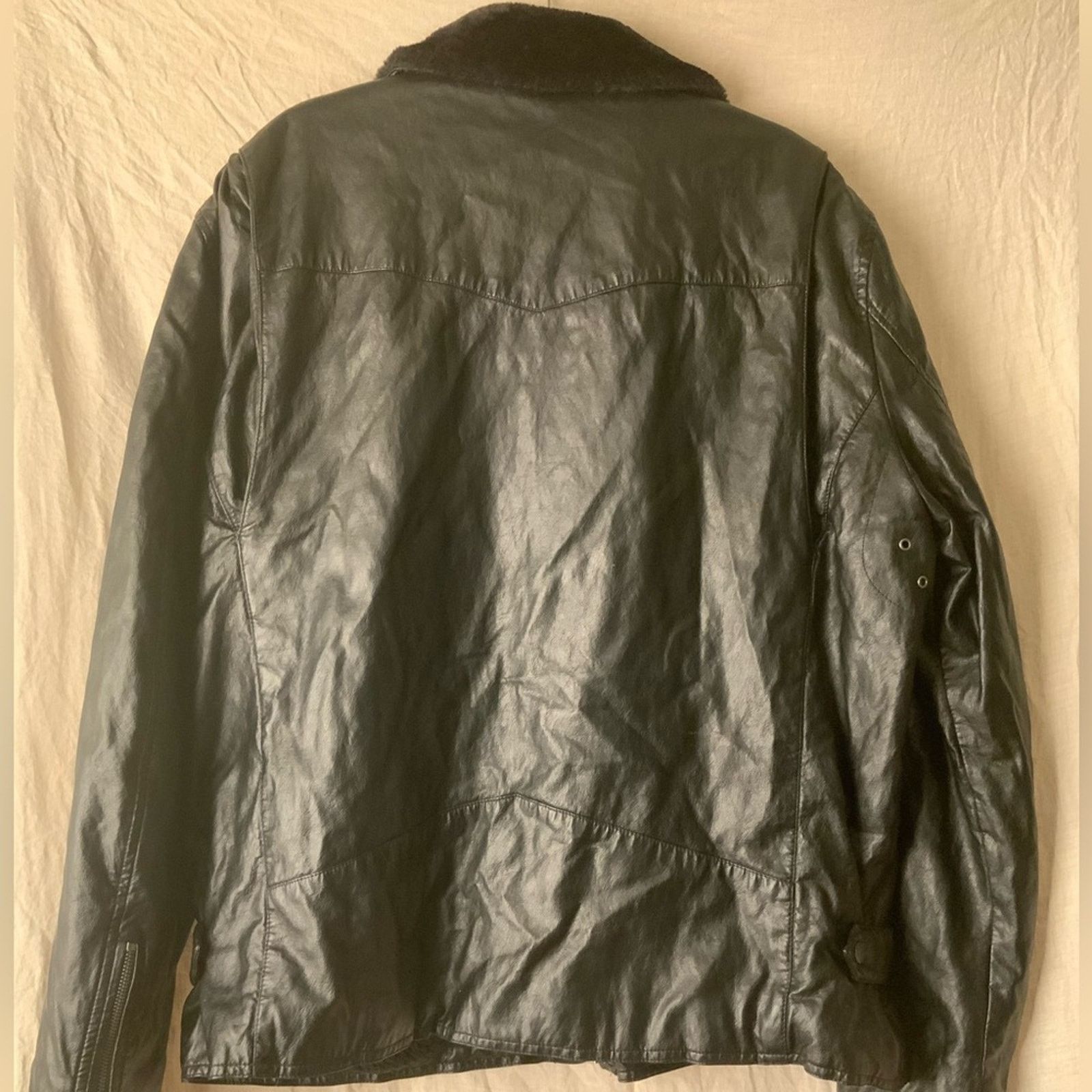 Levi's Mens Faux Leather Trucker Jacket