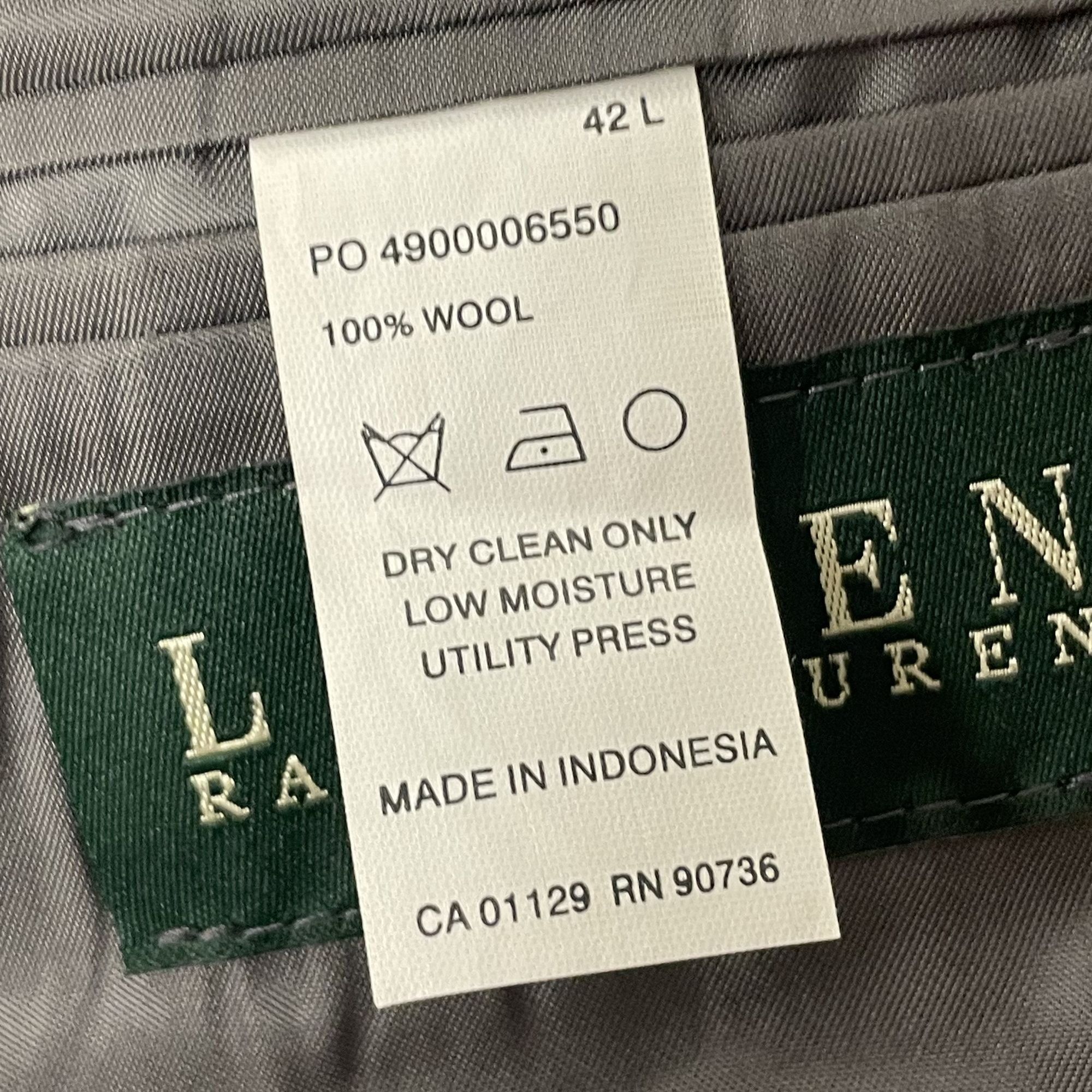 Ralph Lauren Ralph Lauren Gray Silver Sport Coat 3 BTN Wool Jacket Size 42L - 11 Thumbnail