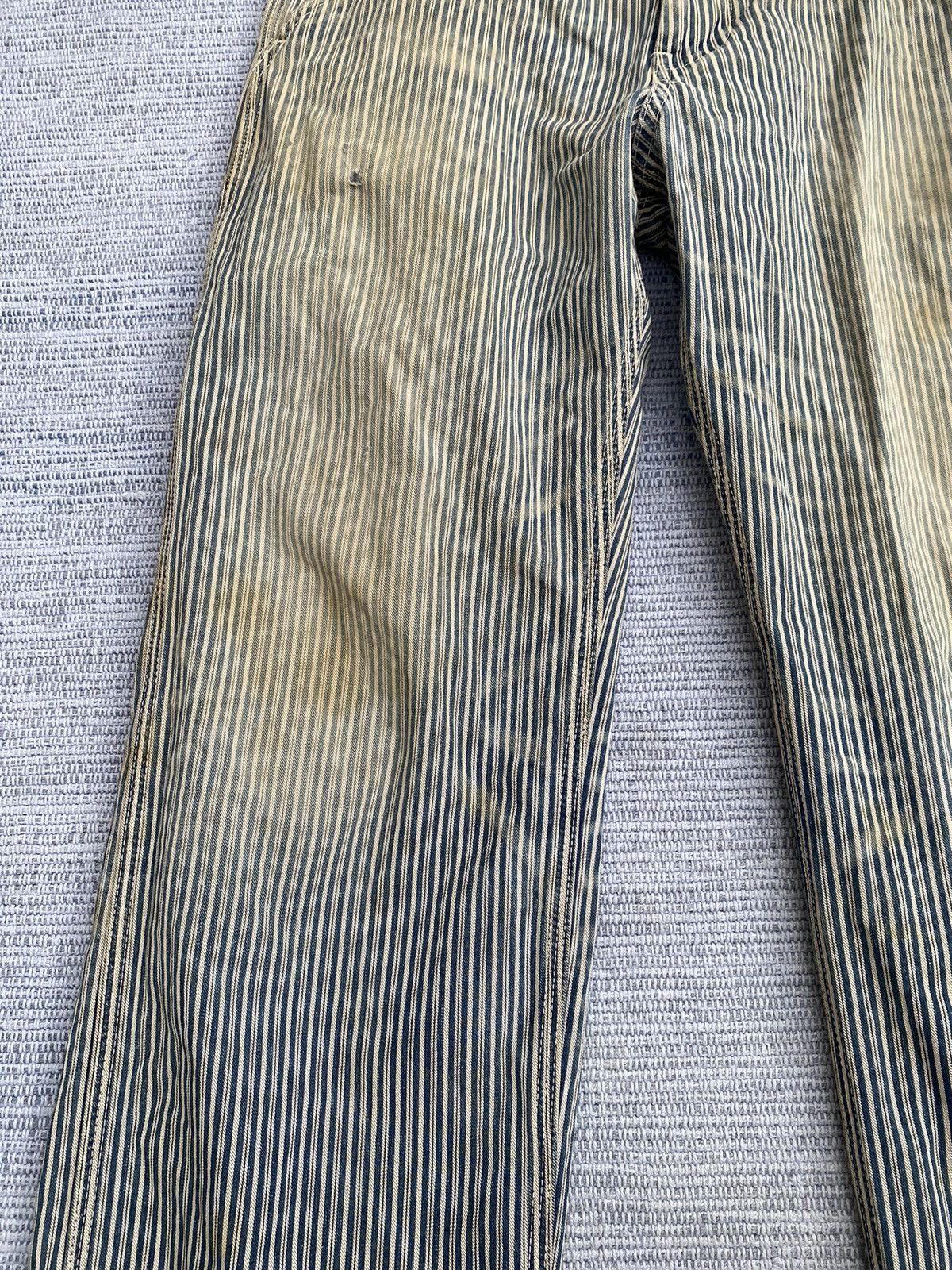 Japanese Brand lee painter pants hickory striped Size US 35 - 4 Thumbnail