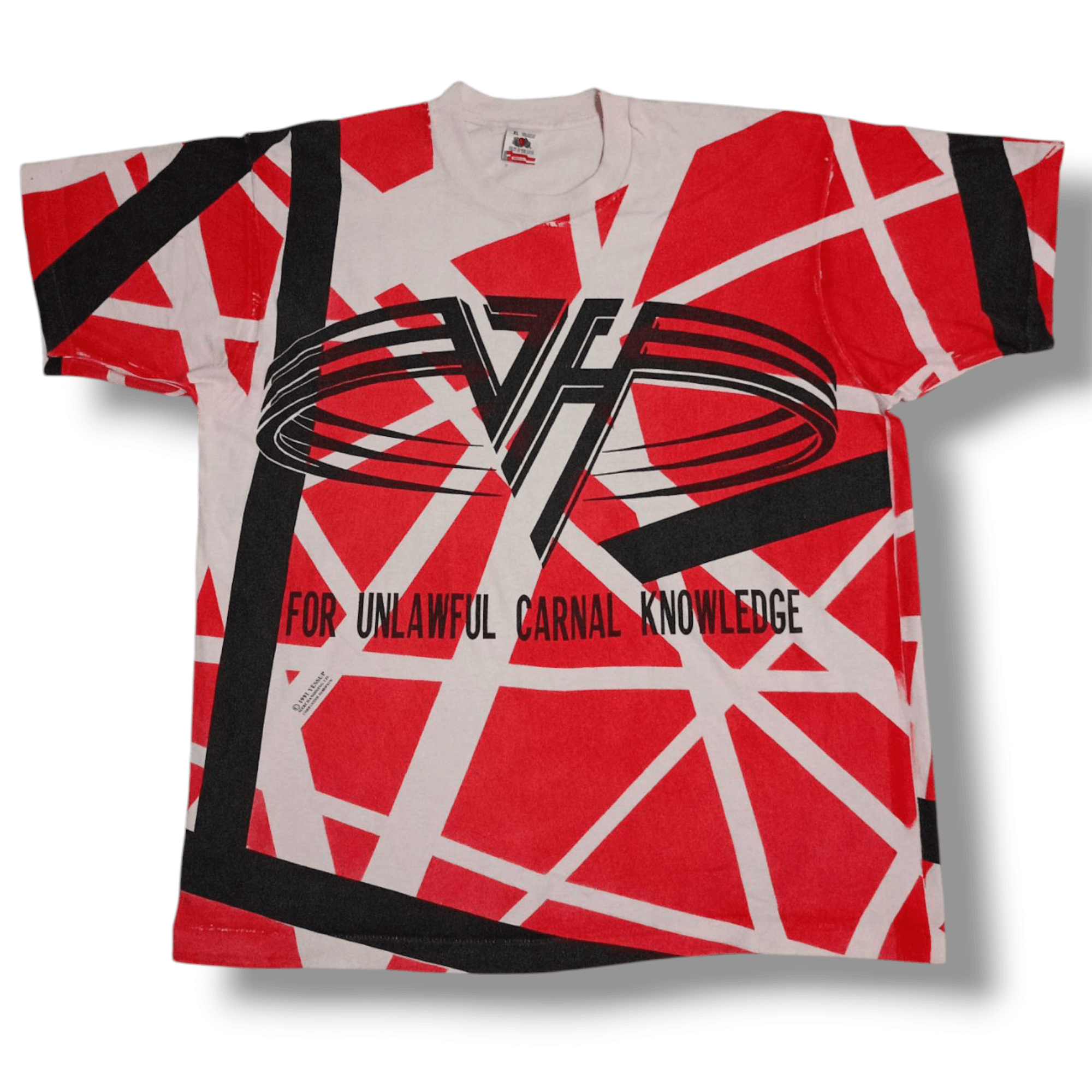 Band Tees × Vintage Vintage rare van Halen band T shirt/frankenstrat Size US XL / EU 56 / 4 - 1 Thumbnail