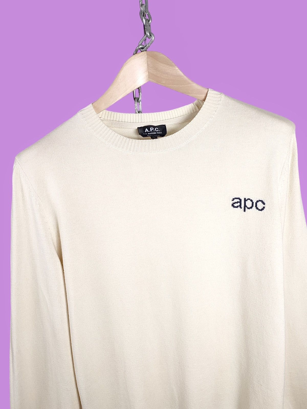 A.P.C. S/S 2018 A.P.C. Logo Cotton Knitted Jumper Size US L / EU 52-54 / 3 - 1 Thumbnail