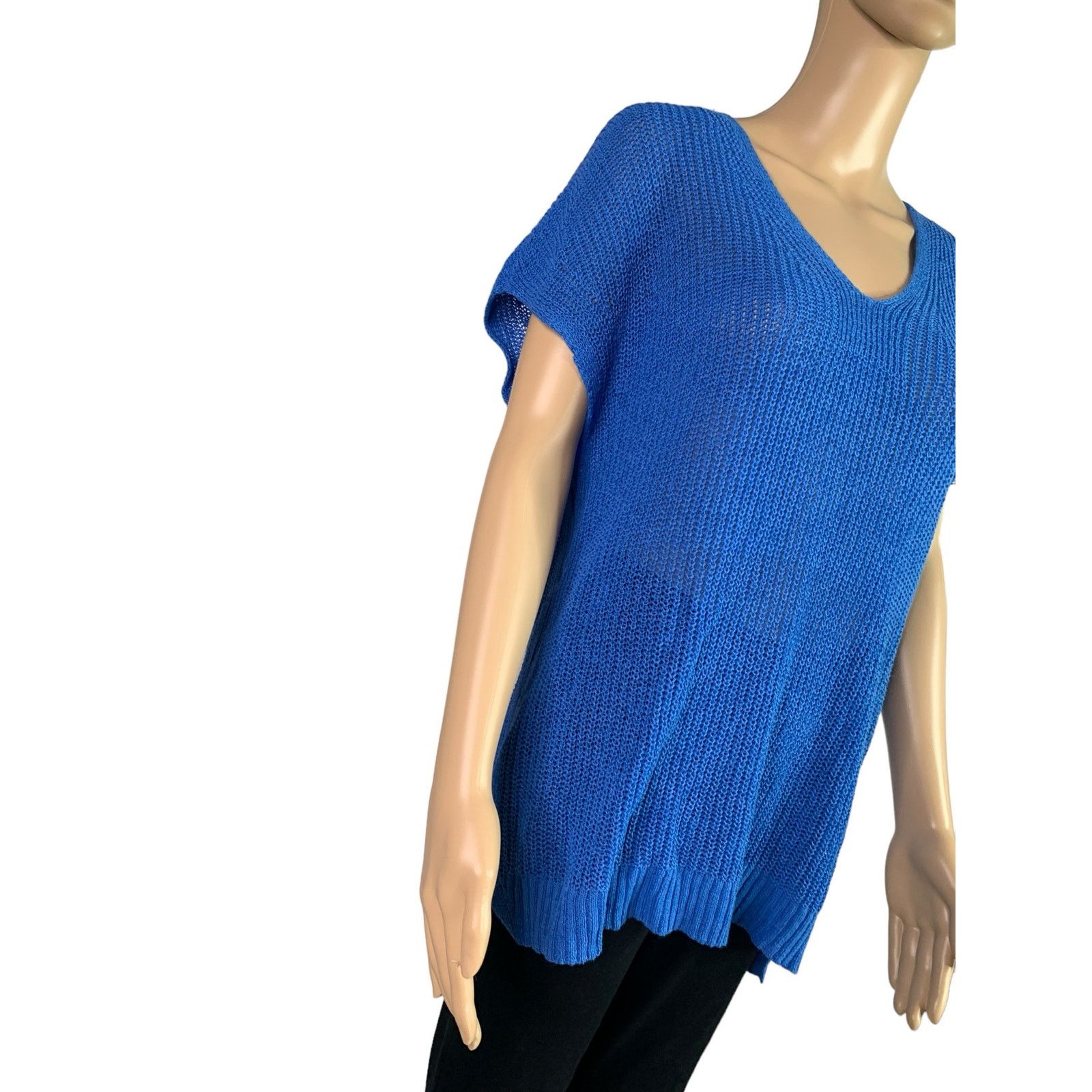Tommy Bahama Tommy Bahama Women's Size Large Knit Sweater Top Linen Blend Size L / US 10 / IT 46 - 3 Thumbnail
