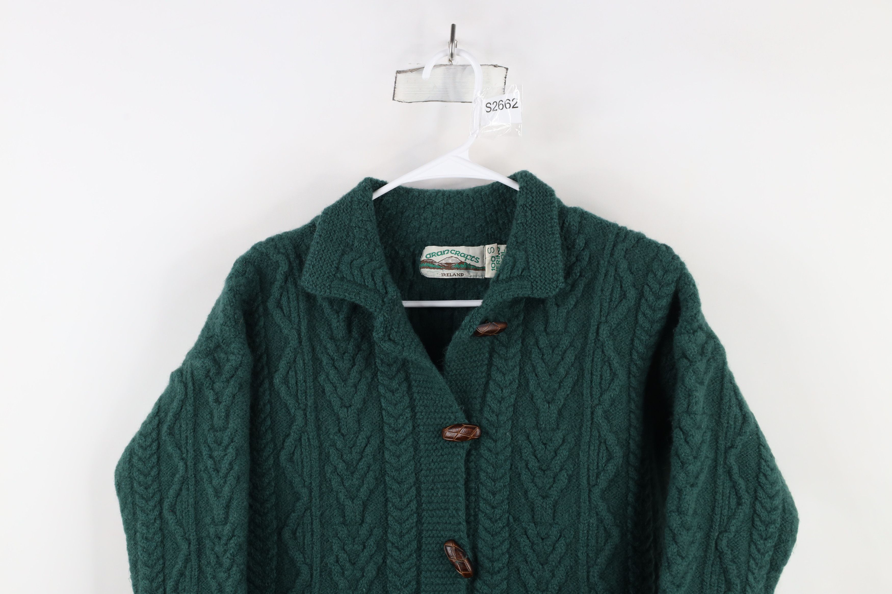 Vintage Vintage 90s Streetwear Cable Knit Fisherman Cardigan Sweater Size S / US 4 / IT 40 - 2 Thumbnail
