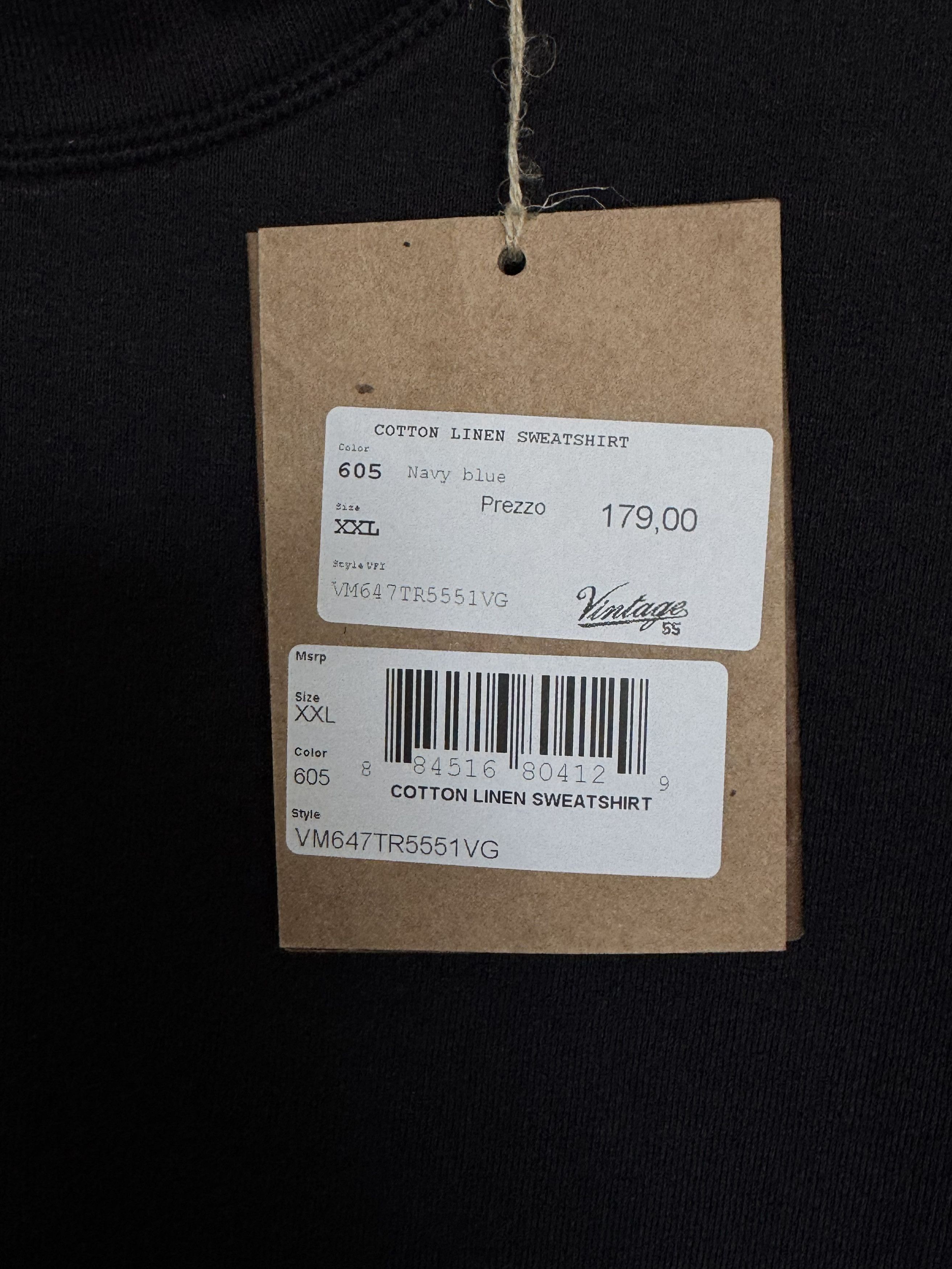 Other Cotton Linen Sweatshirt (Navy) Size US XXL / EU 58 / 5 - 3 Thumbnail