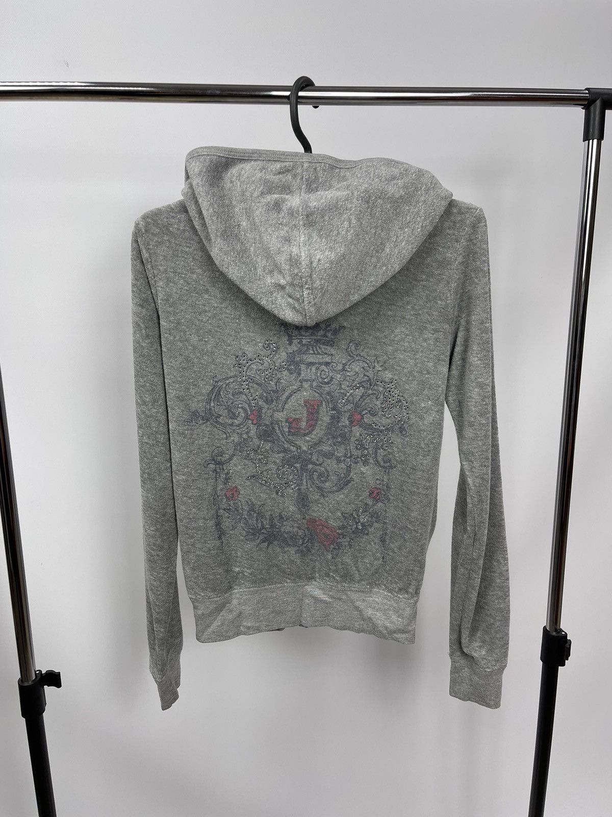 Juicy Couture Juicy Couture Full Zip Long Hoodie Grey Size M Made in USA Size M / US 6-8 / IT 42-44 - 6 Thumbnail