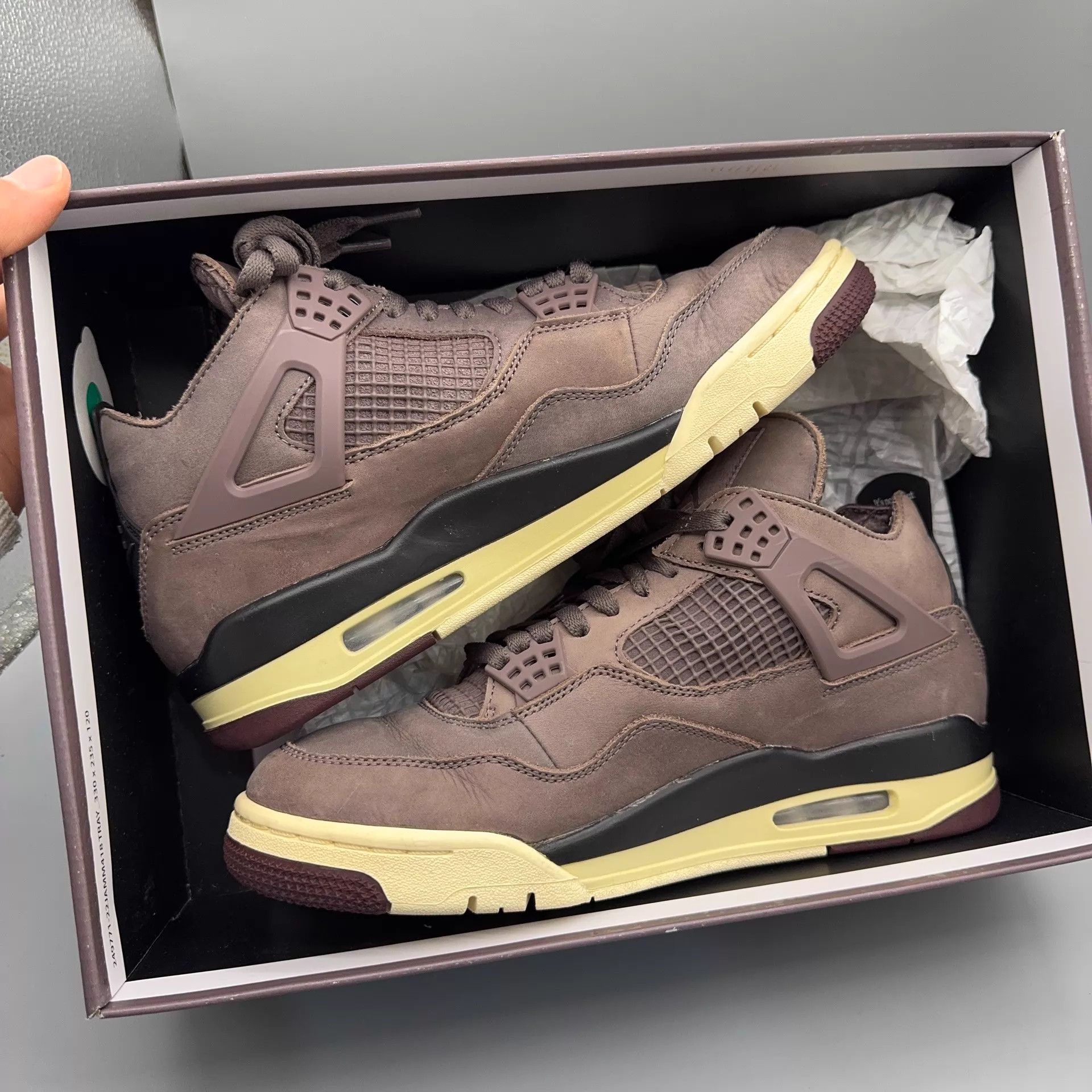 Nike Jordan AJ4 AMM Wine Red DV6773-220 42.5 Size US 9.5 / EU 42-43 - 6 Thumbnail