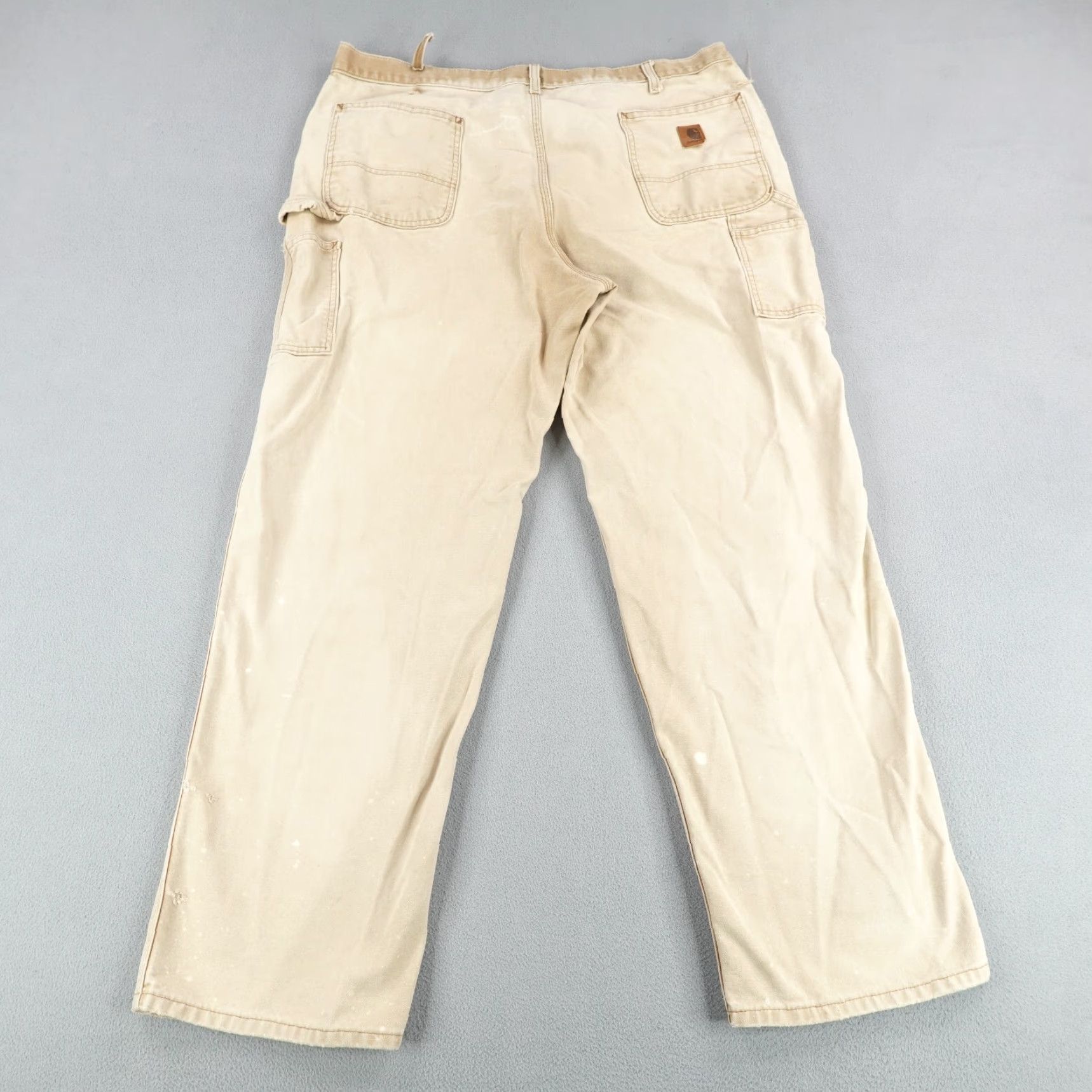 Carhartt Carhartt Pants Mens 42x34 Brown Distressed Canvas Carpenter Workwear Pockets Straight 32in Inseam Mens Brown Canvas Carhartt Pants Size US 41 - 7 Thumbnail