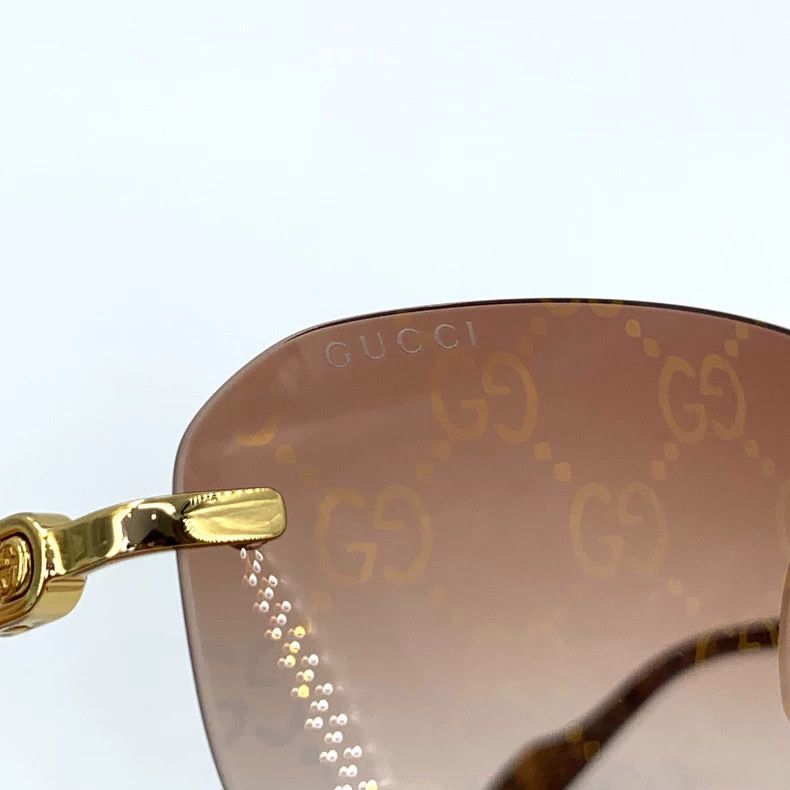 Gucci Gucci Brown logo printed sunglasses 2502-Nextarrow Size ONE SIZE - 6 Thumbnail