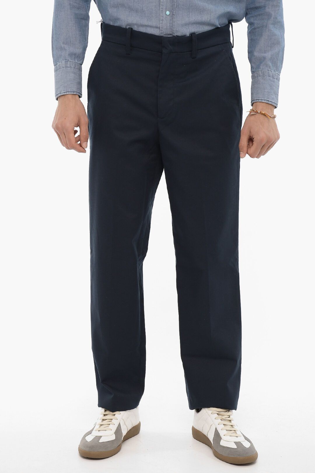 image of Department 5 Og1Mm0424 4-Pockets Twill Casual Pant In Blue, Men's (Size 32)