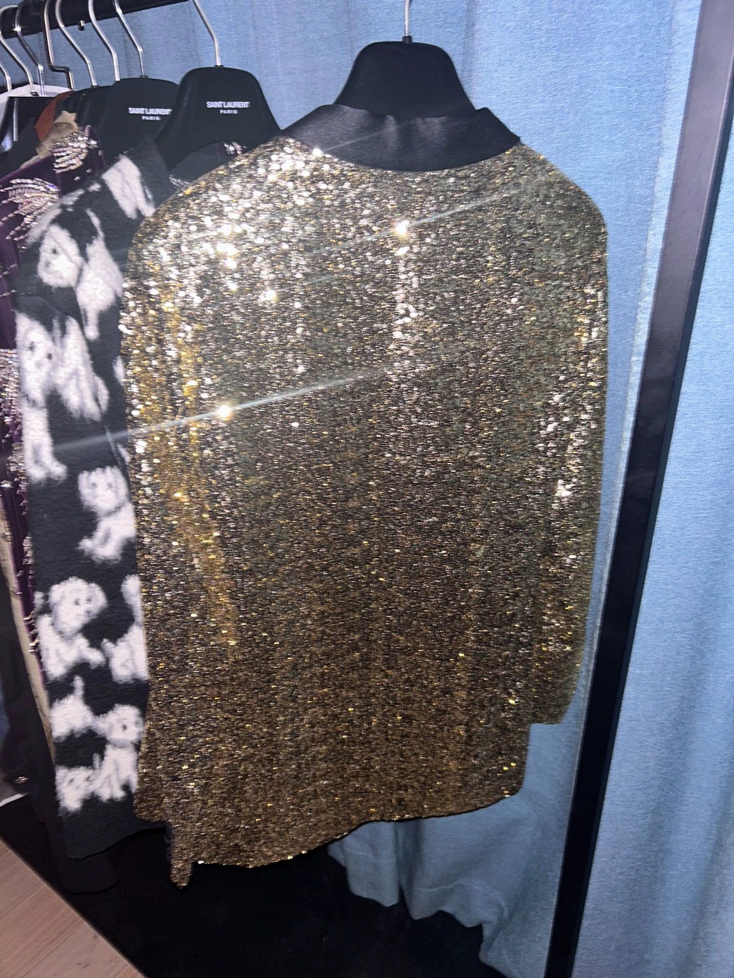 Saint Laurent Paris SLP 14SS Gold Scale Tuxedo Jacket Size M / US 6-8 / IT 42-44 - 2 Thumbnail