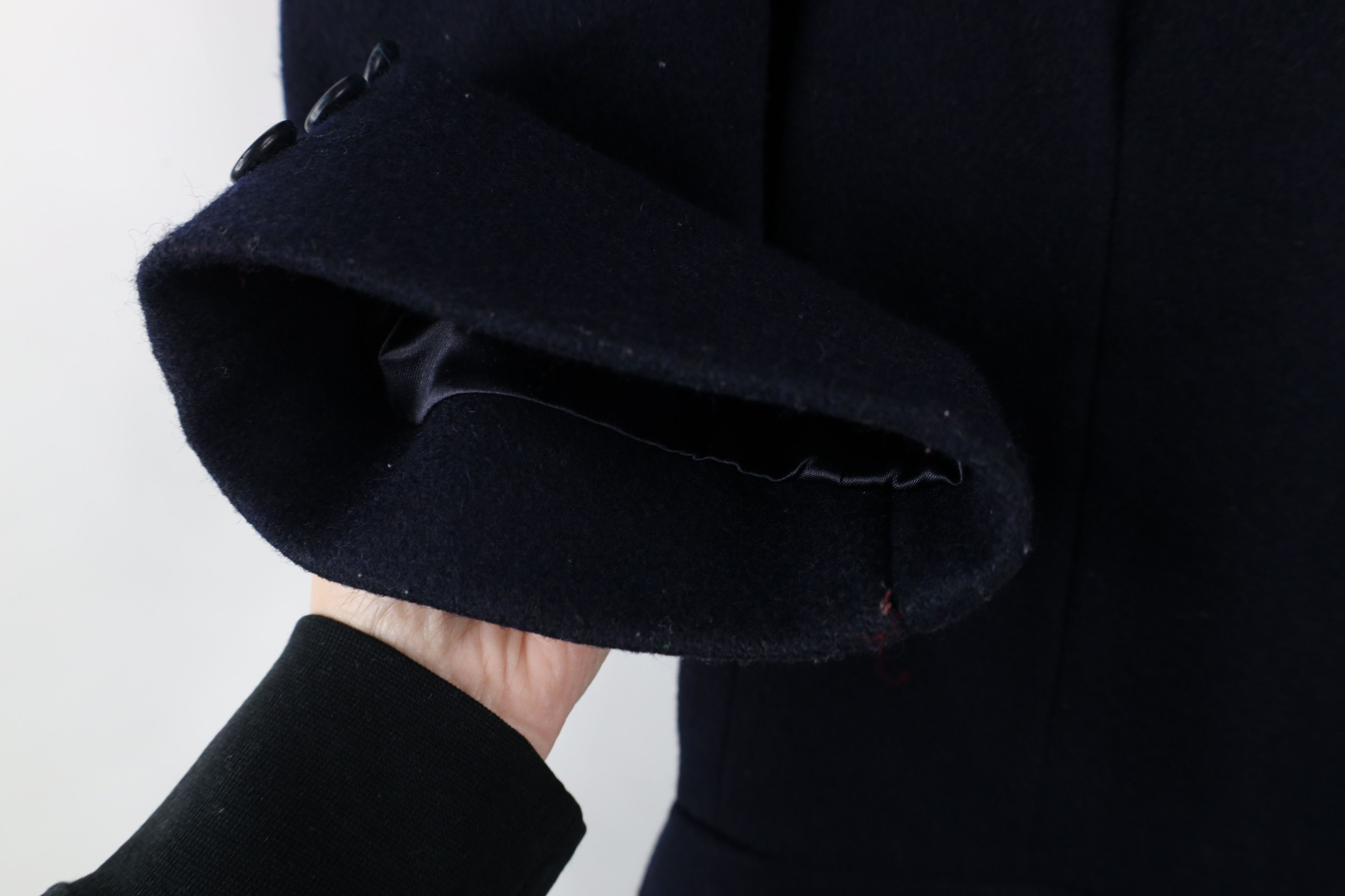 Vintage Vintage 90s Streetwear Wool Blend Overcoat Jacket Navy USA Size US L / EU 52-54 / 3 - 6 Thumbnail