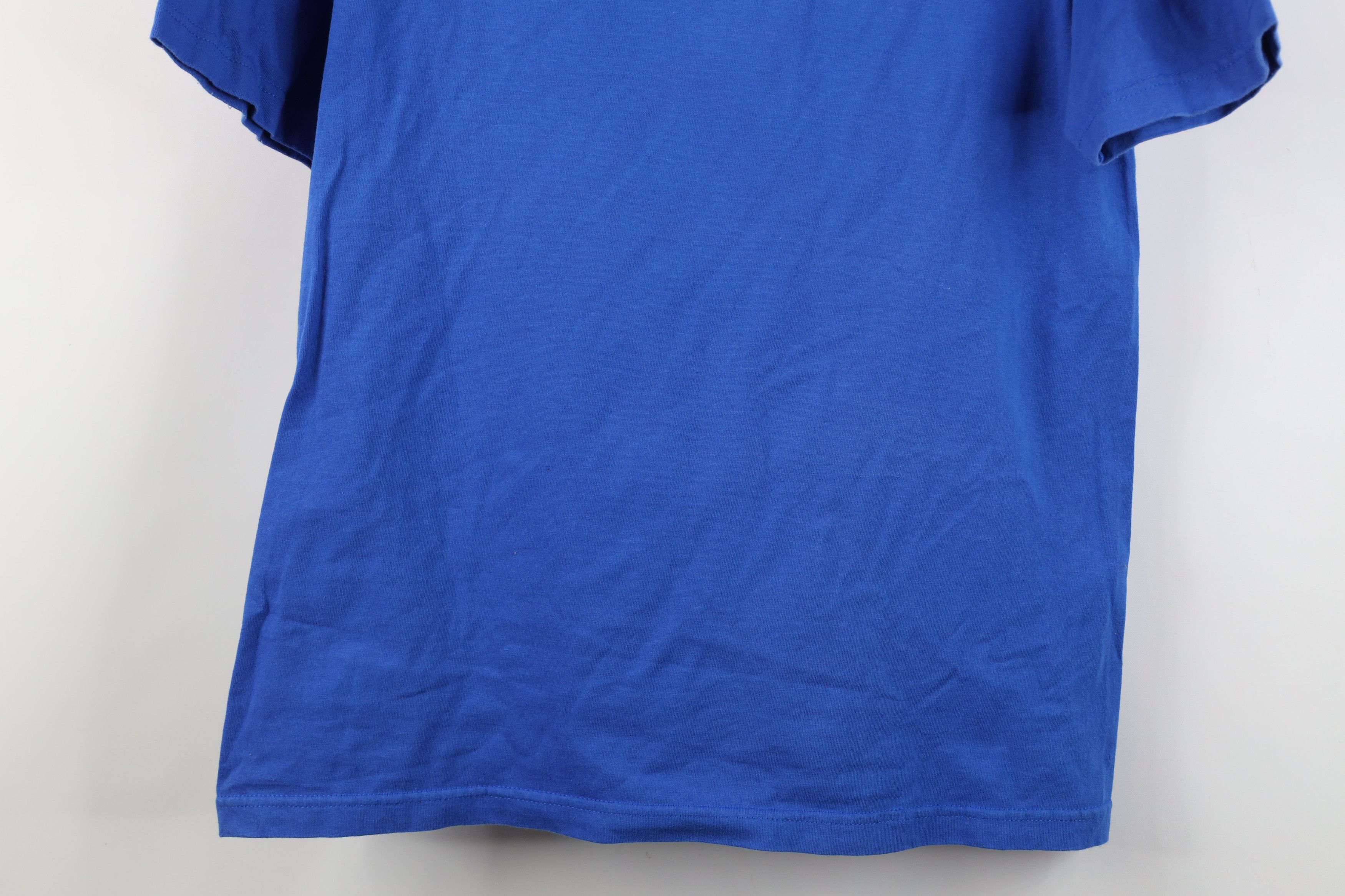 Vintage Vintage 90s Streetwear Blank T-Shirt Royal Blue Cotton USA Size US L / EU 52-54 / 3 - 12 Thumbnail