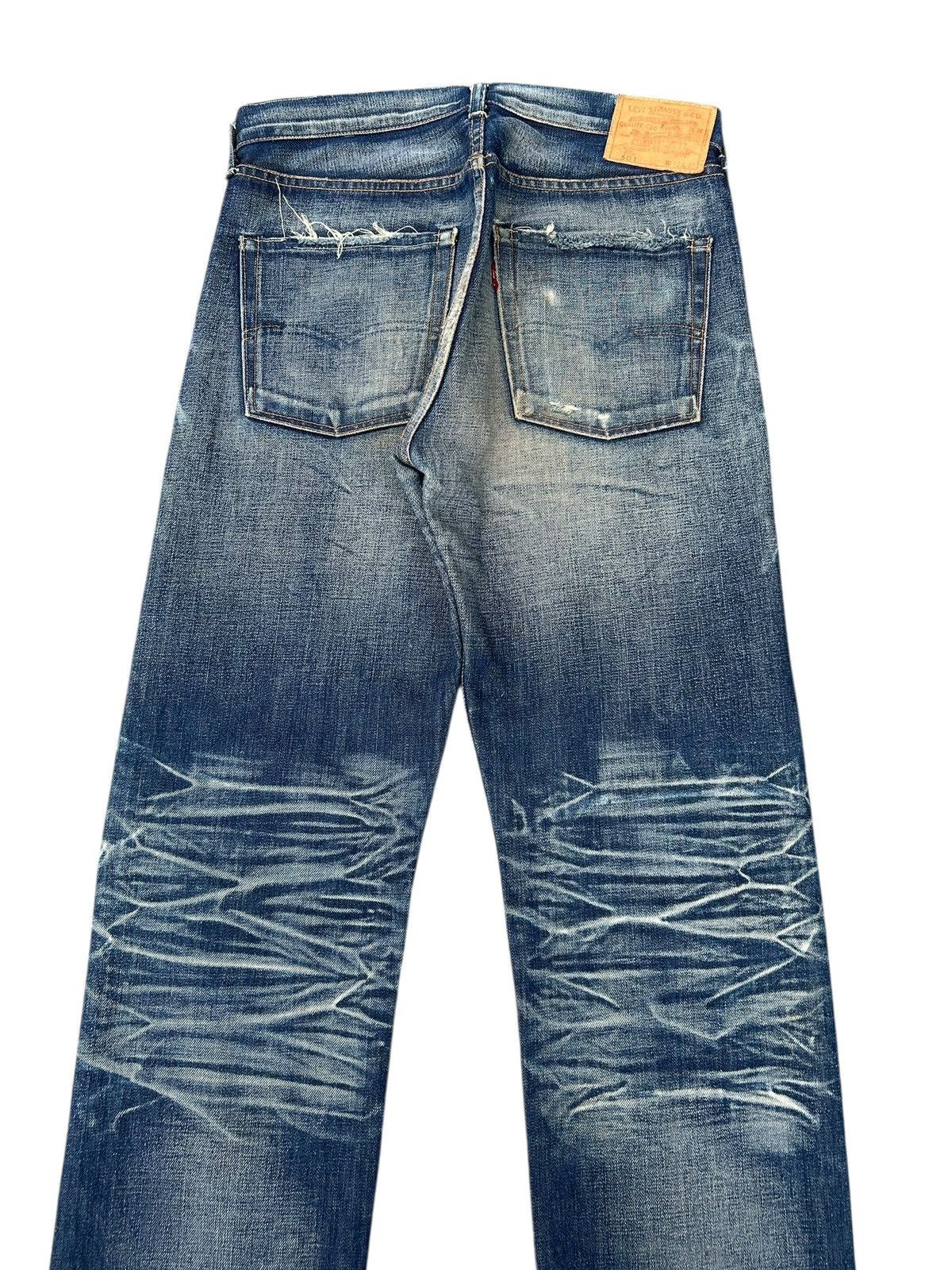 Kapital Vintage Levis Big E 501 Selvedge Distressed Denim Jeans Size US 32 / EU 48 - 6 Thumbnail