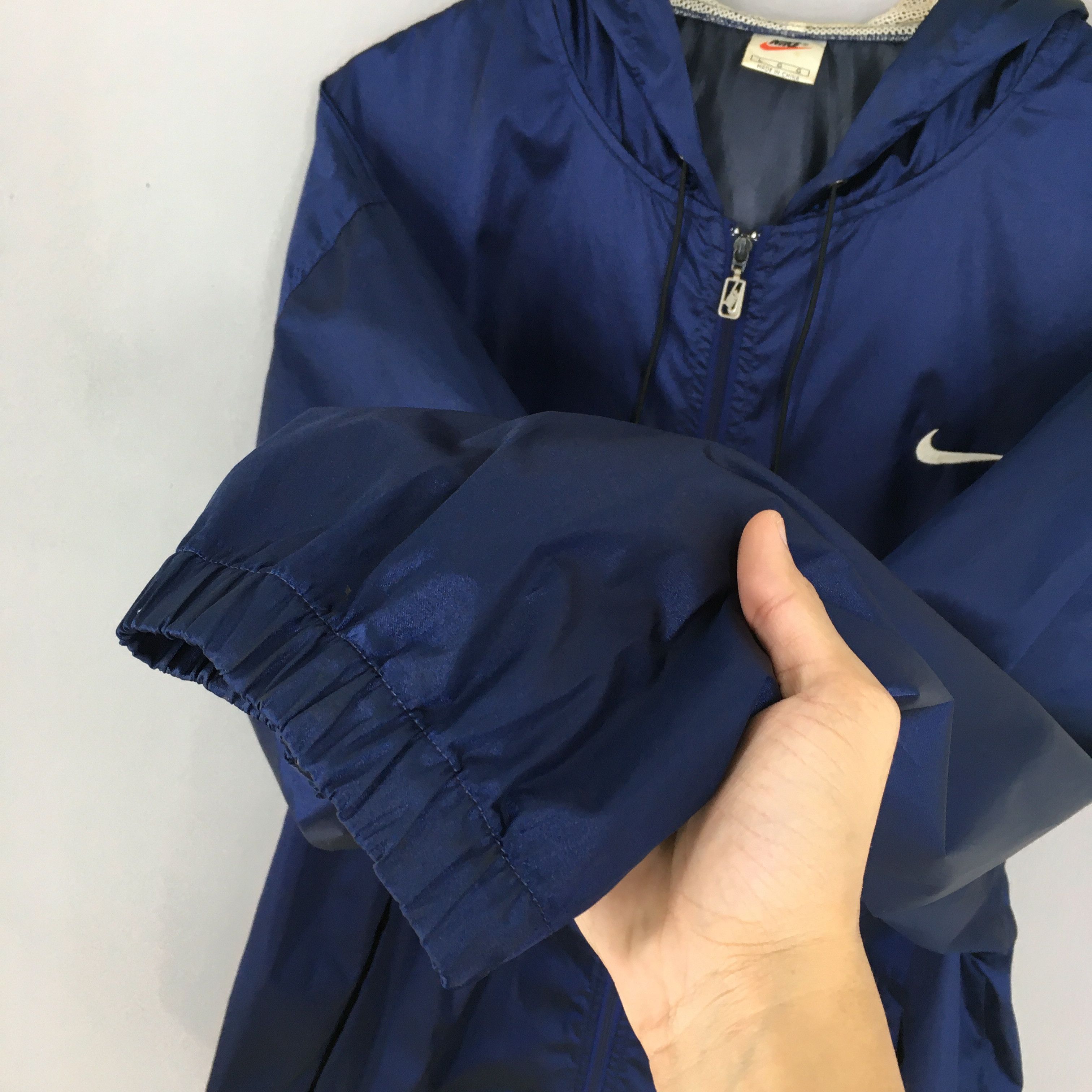 Nike Vintage 90s Nike Swoosh Blue Parka Jacket Hoodie Large Size US L / EU 52-54 / 3 - 5 Thumbnail