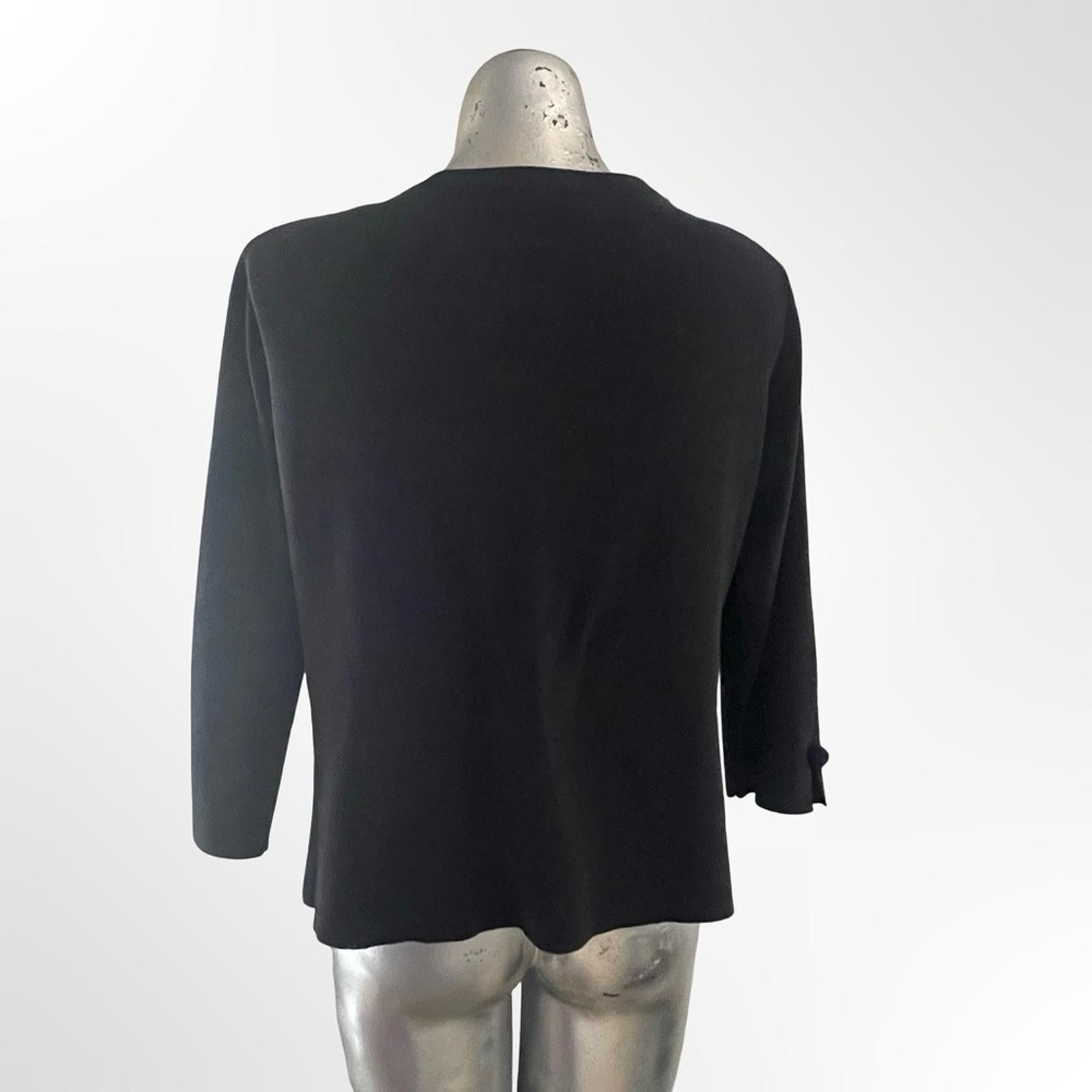 Grateful Dead A very elegant Grace Elements Black Knit Sweater in size L Size L / US 10 / IT 46 - 3 Thumbnail