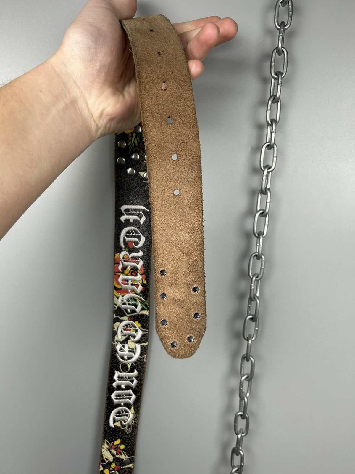Christian Audigier × Ed Hardy × Vintage Vintage Ed Hardy By Christian Audigier Tattoowear Belt Size ONE SIZE - 8 Thumbnail