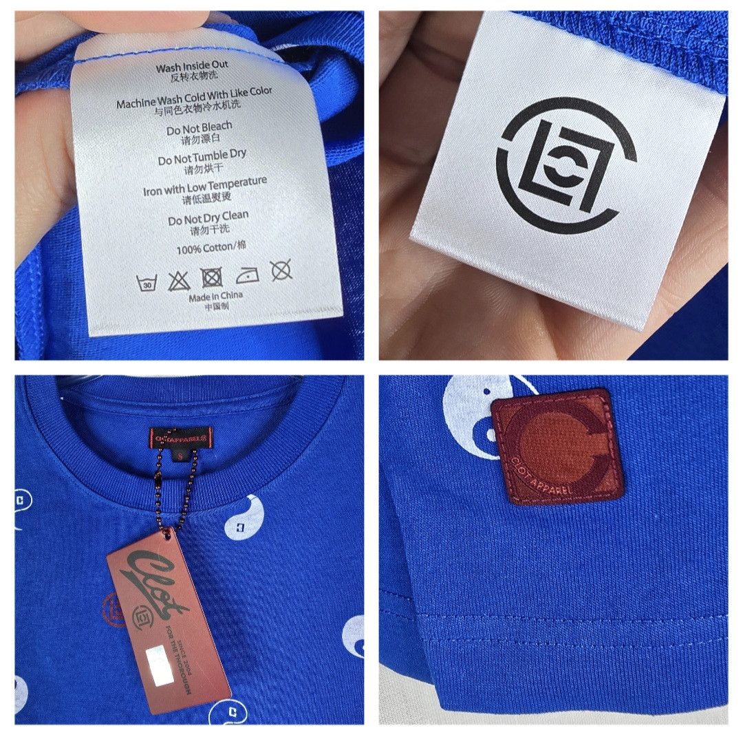 CLOT Clot Mens Small Bandana Print Ying Yang Blue Tshirt NEW Size US S / EU 44-46 / 1 - 9 Thumbnail