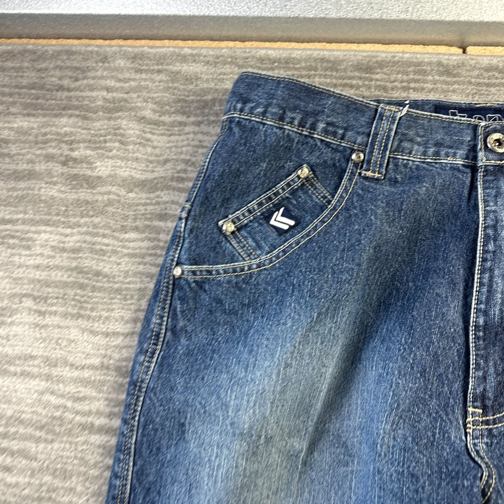 KANI 36インチ VINTAGE Kani Jeans Mens 36 Inseam 30 Blue Denim Pants Y2K Baggy