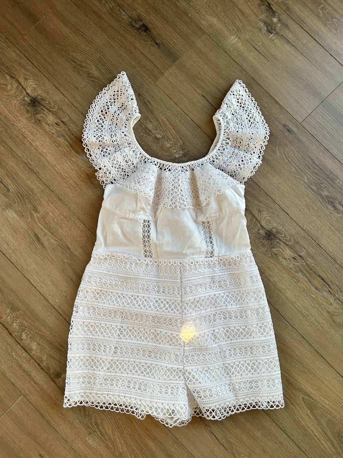 Charo Ruiz Charo Ruiz Ibiza white jumpsuit summer lace L Size L / US 10 / IT 46 - 1 Thumbnail