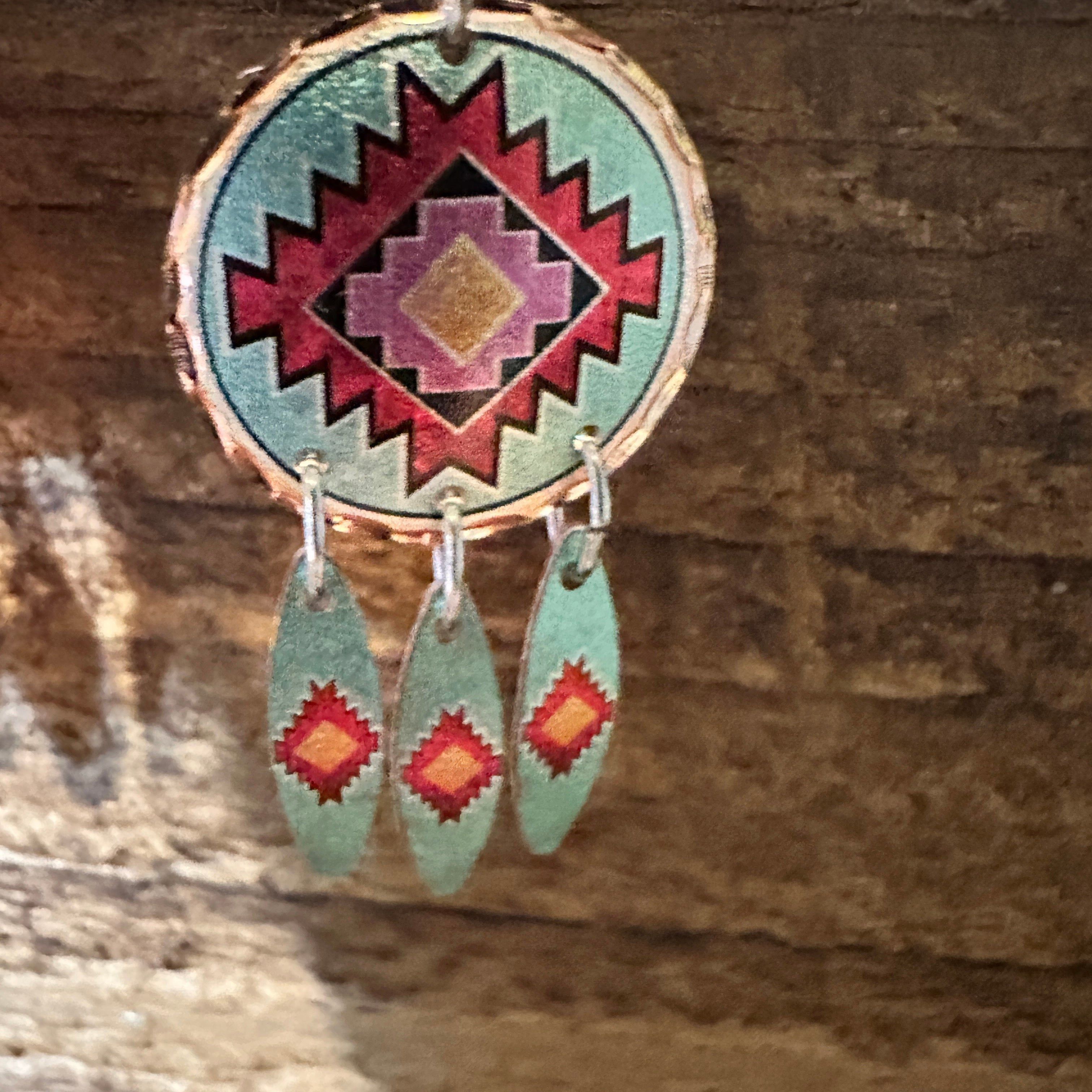 Other Handmade Boho Copper Earrings, Diamond Cut Native American D Size ONE SIZE - 3 Thumbnail