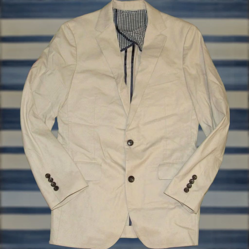 Bonobos Bonobos Blazer Shirt Tan Cotton 36R Men's Regular Fit Tan Blazer 90s? Size 36R - 1 Thumbnail