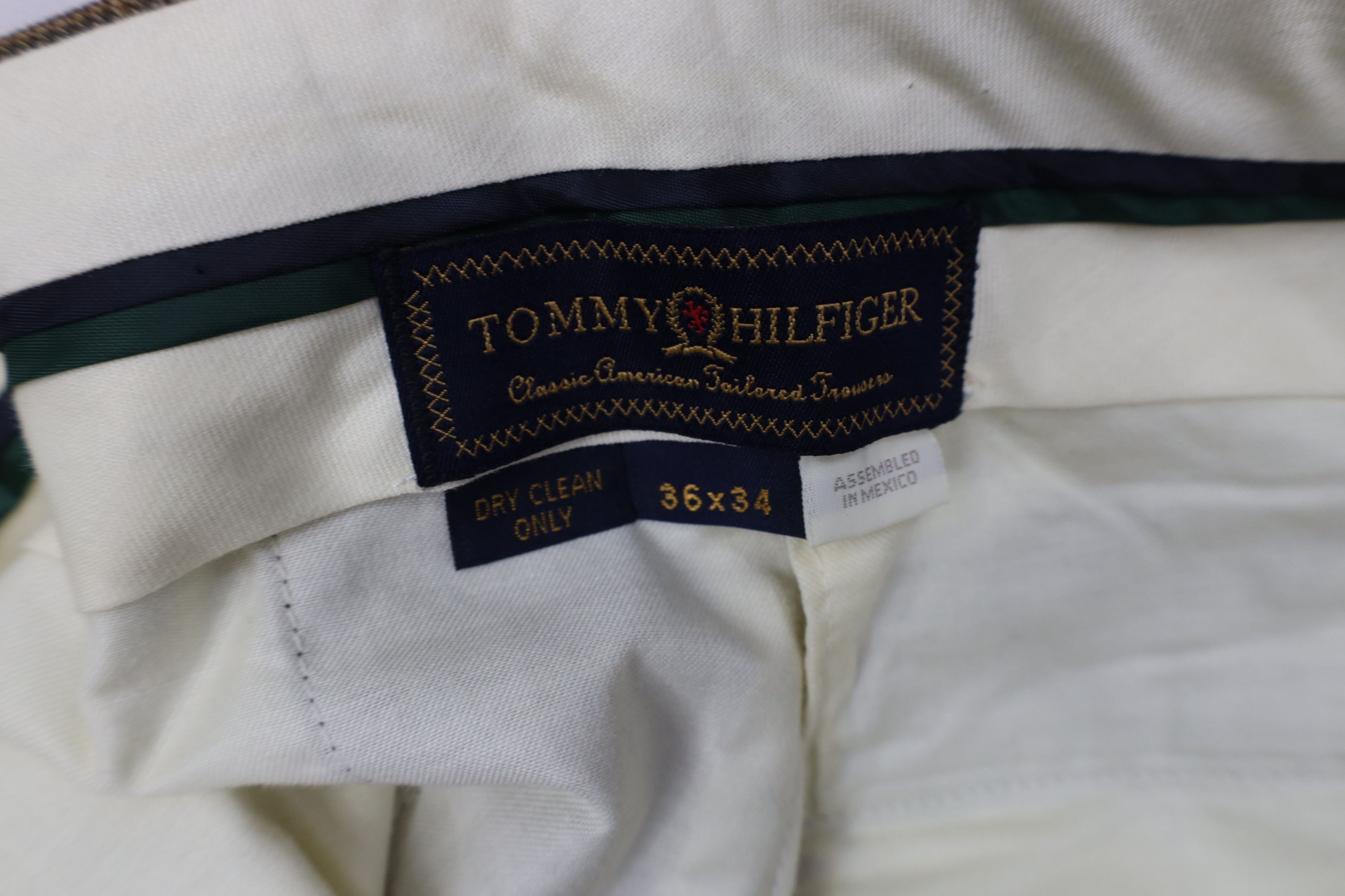 Tommy Hilfiger Vintage 90s Tommy Hilfiger Wool Knit Wide Leg Chino Pants Size US 36 / EU 52 - 10 Thumbnail