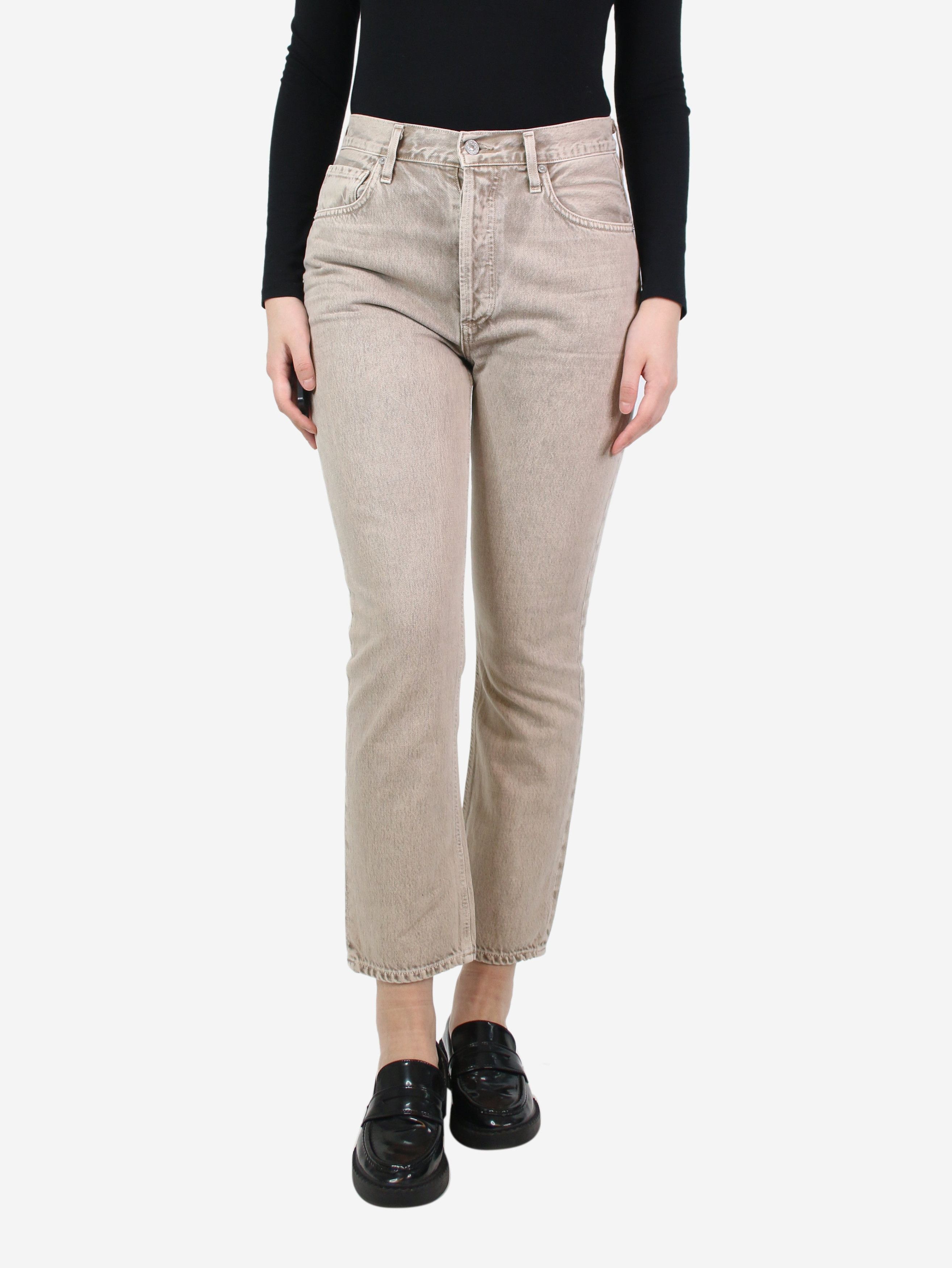 image of Citizens Of Humanity Grey Jolene Straight-Leg Jeans - Size Uk 8, Women's