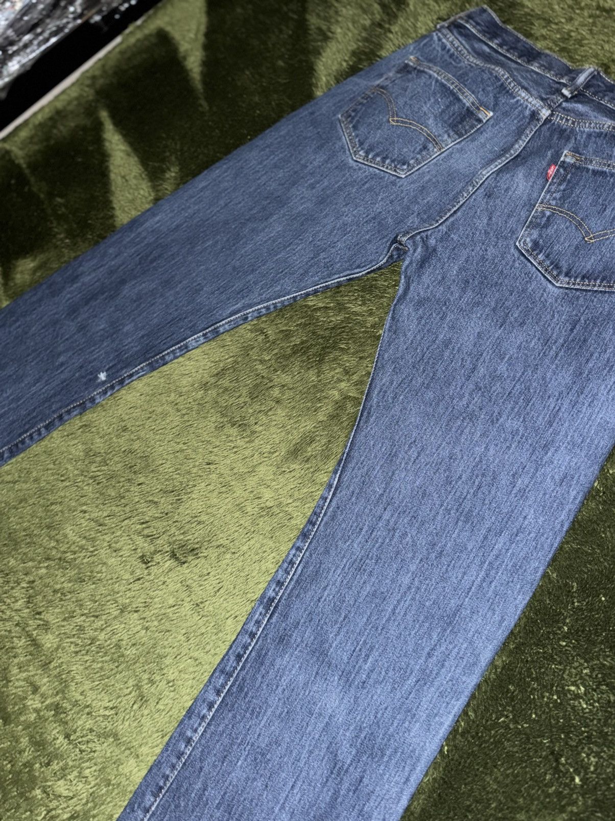 Levi's [W34/L32] Levi’s 501 Painted Washed Denim Pants Mid Indigo Size US 34 / EU 50 - 10 Thumbnail