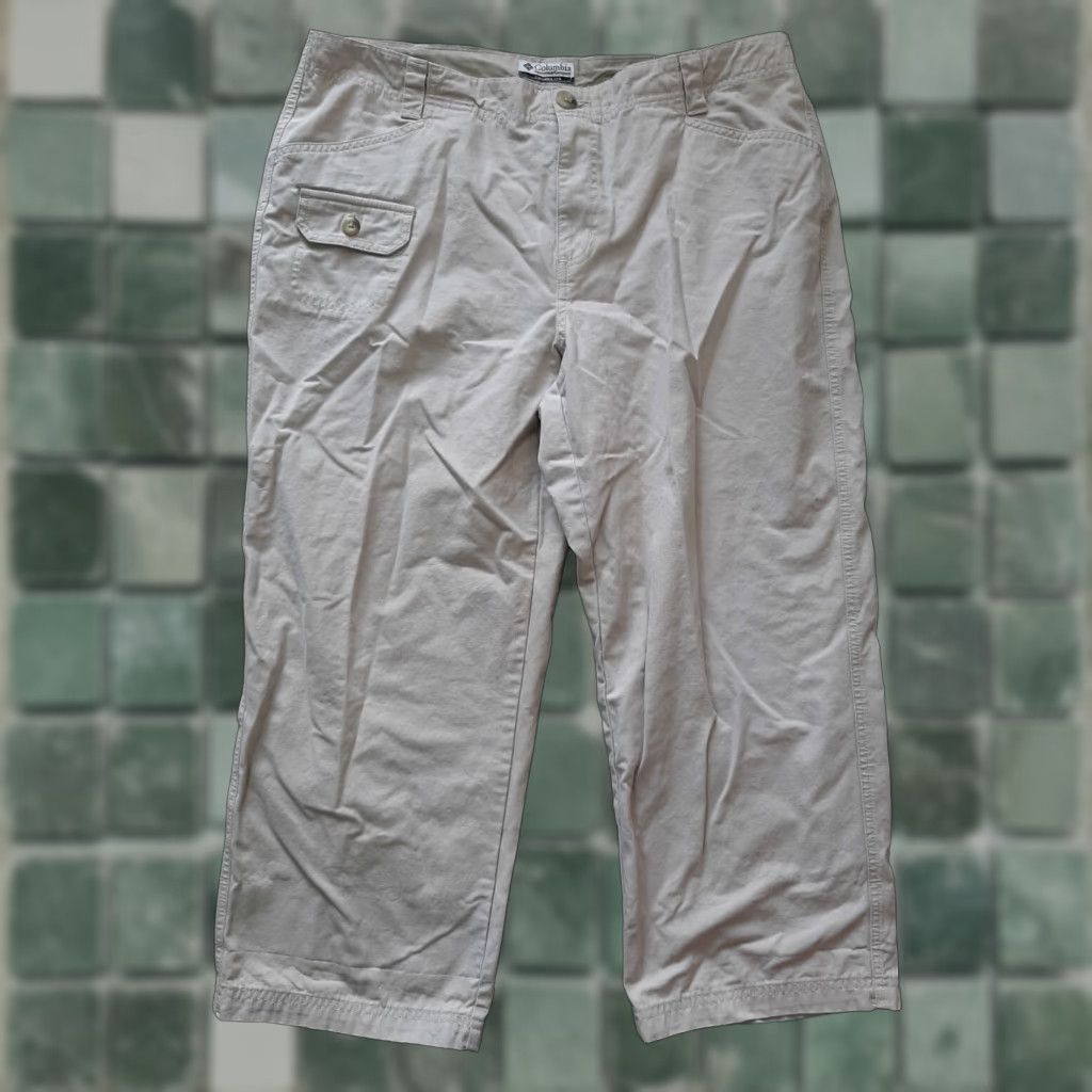 Vintage Columbia Pants Womens Size 14 White Carpenter Pants Women Size 36" / US 14 / IT 50 - 1 Thumbnail