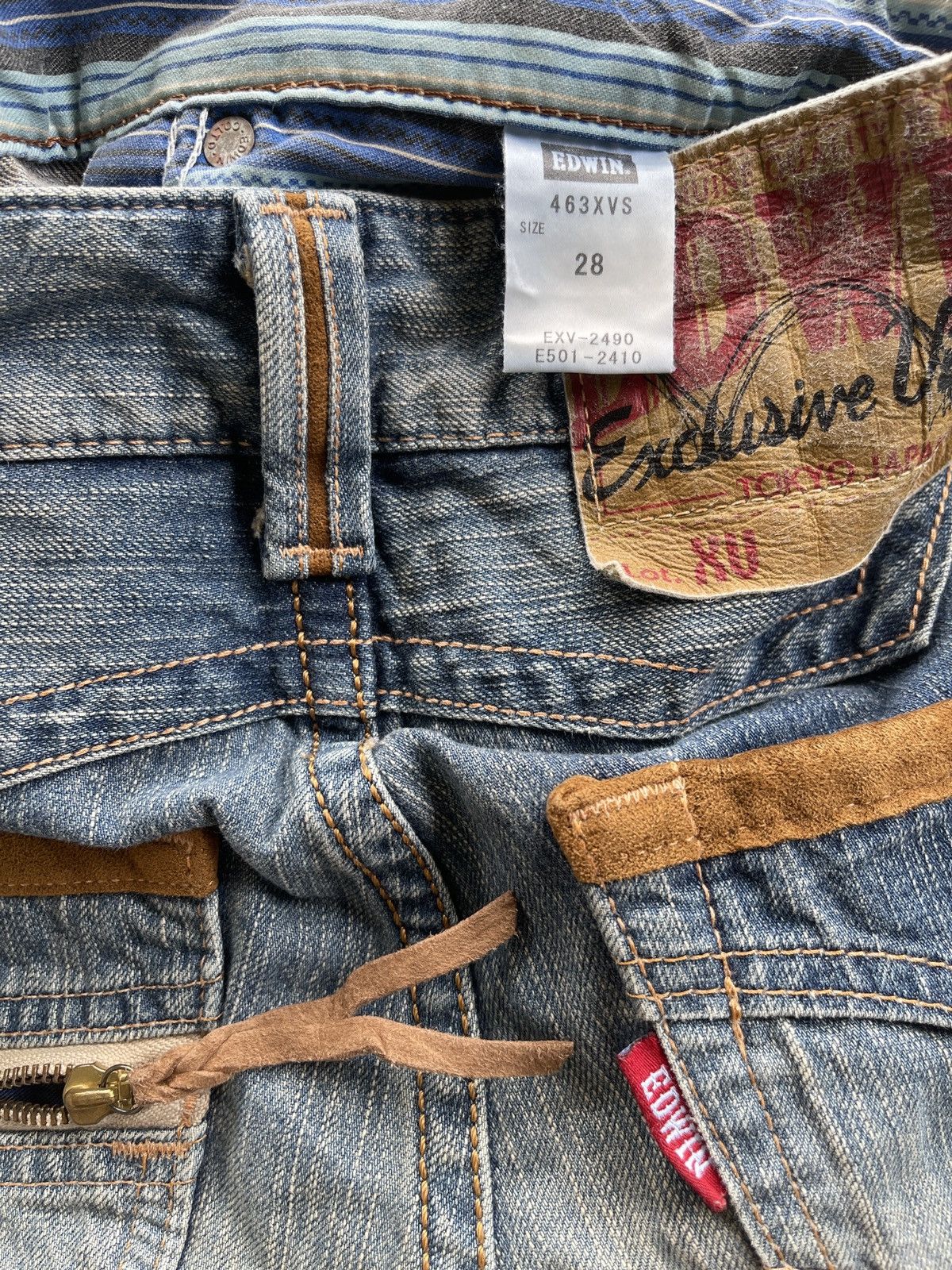 Japanese Brand Vintage Edwin Washed Mud-Dyed Denim Size US 28 / EU 44 - 10 Thumbnail