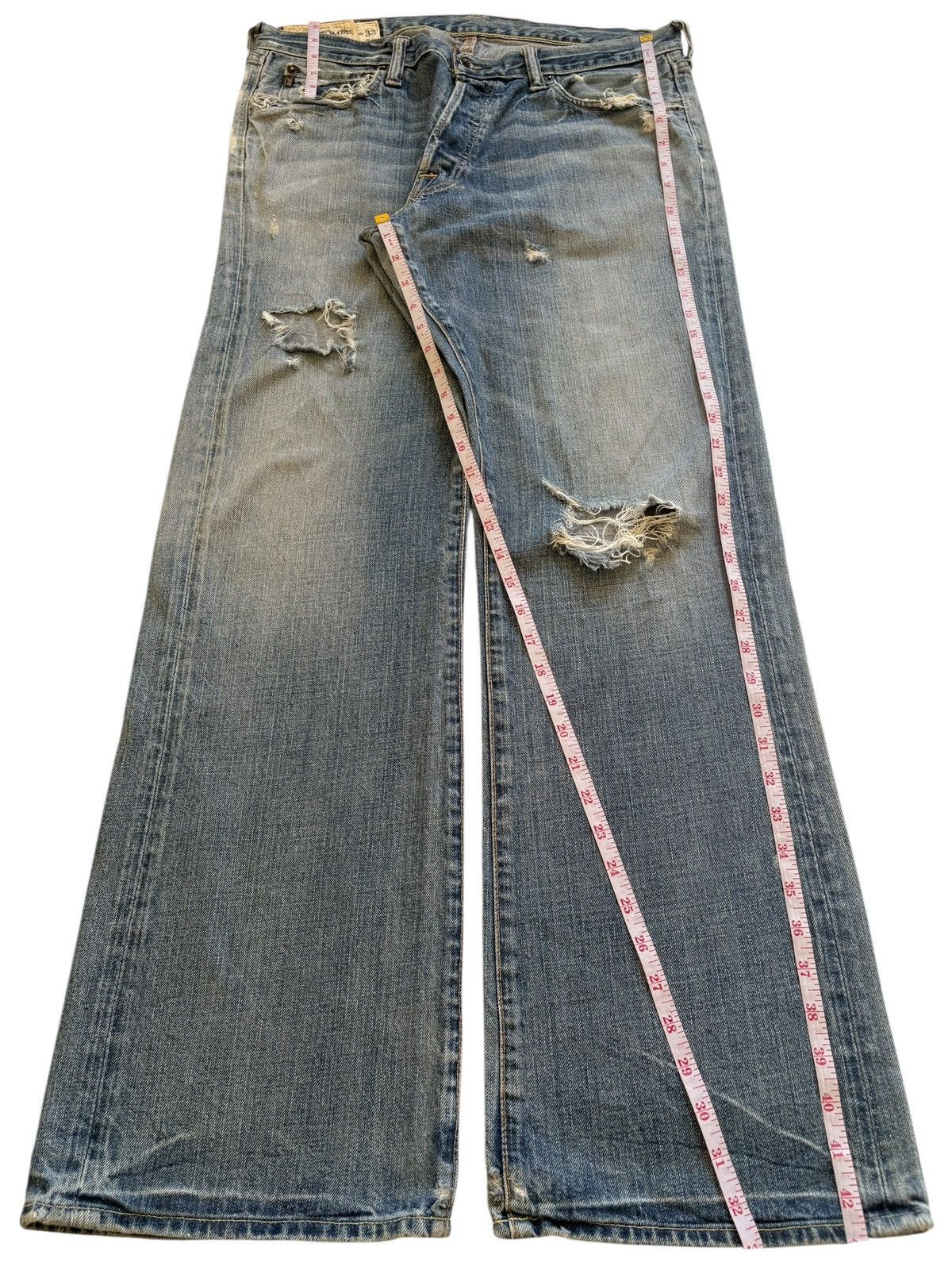 Abercrombie & Fitch Vintage Abercrombie Mud Wash Distressed Bootcut Flare Jeans Size US 34 / EU 50 - 12 Thumbnail