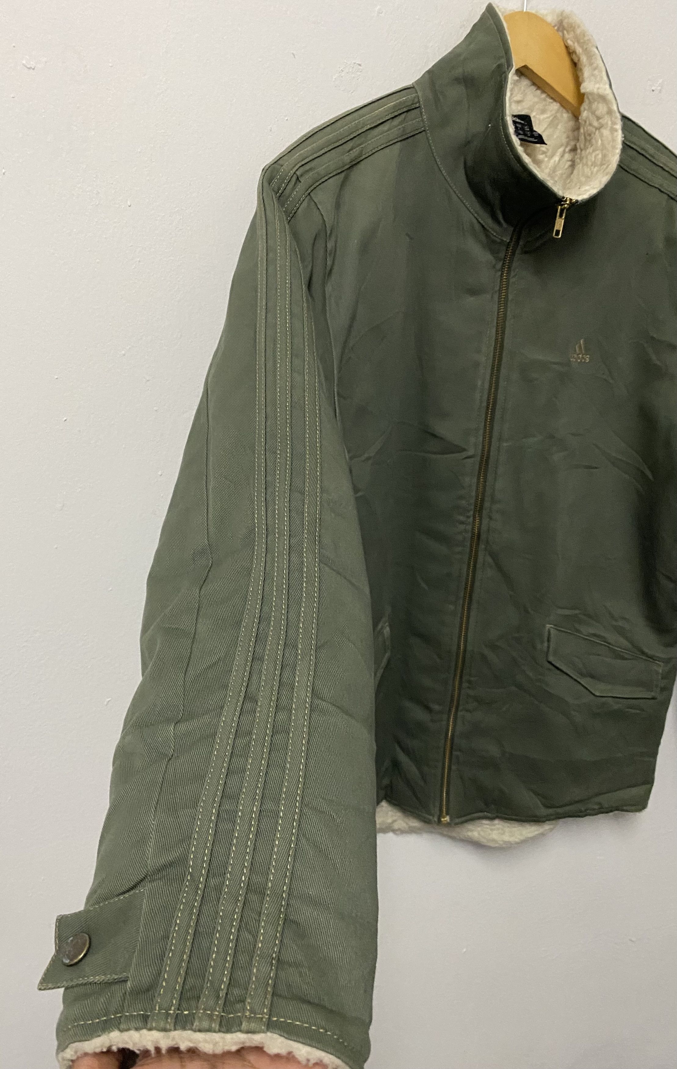 Adidas Vintage Y2K Adidas Workwear Sherpa Jacket Size US S / EU 44-46 / 1 - 7 Thumbnail