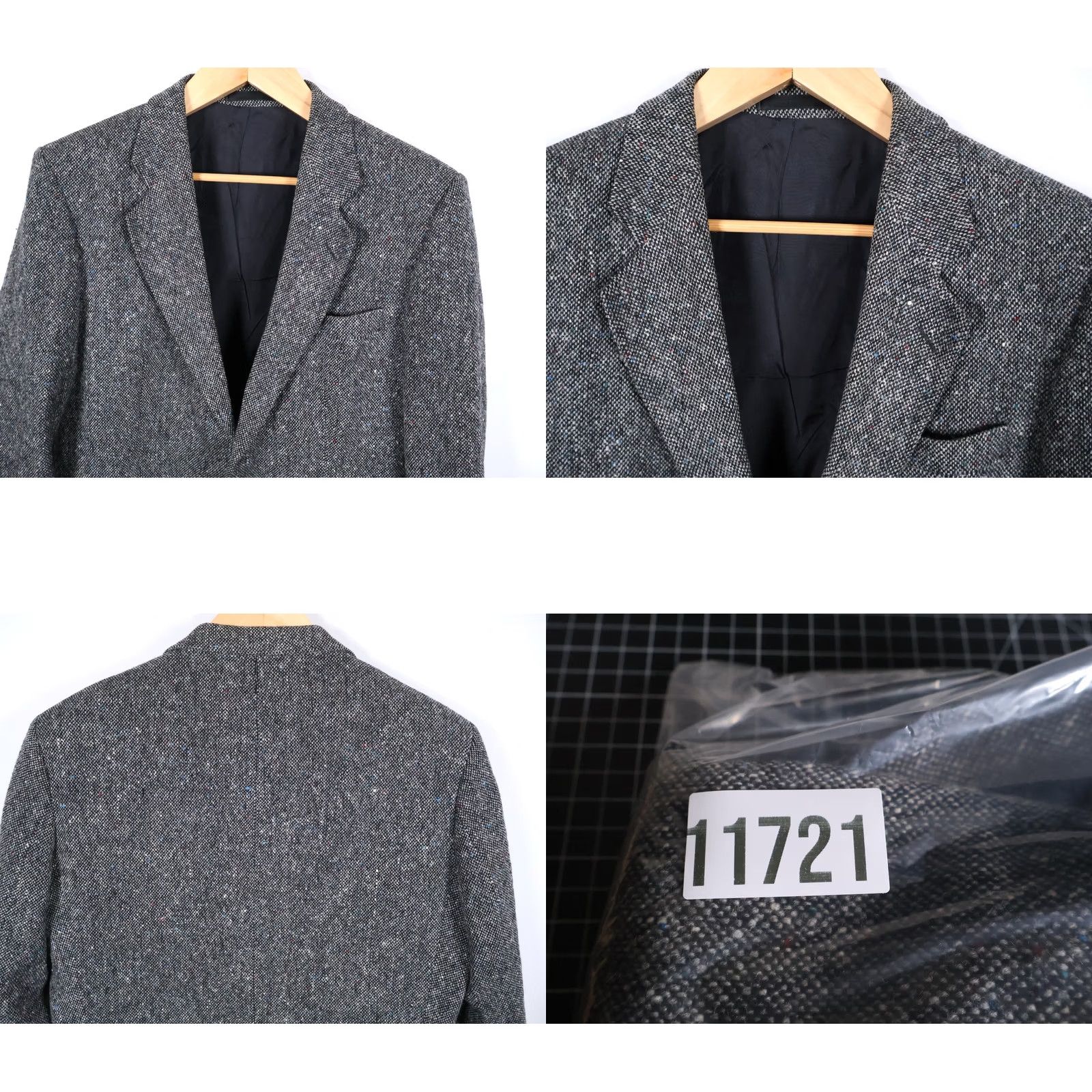 Vintage VINTAGE St. Michael Sport Coat 2 Piece Gray Wool Tweed Ireland 40 Regular Notch Lapel Men's Jacket Coat 3-Button Front Classic Preppy Size US XXS / EU 40 - 10 Thumbnail