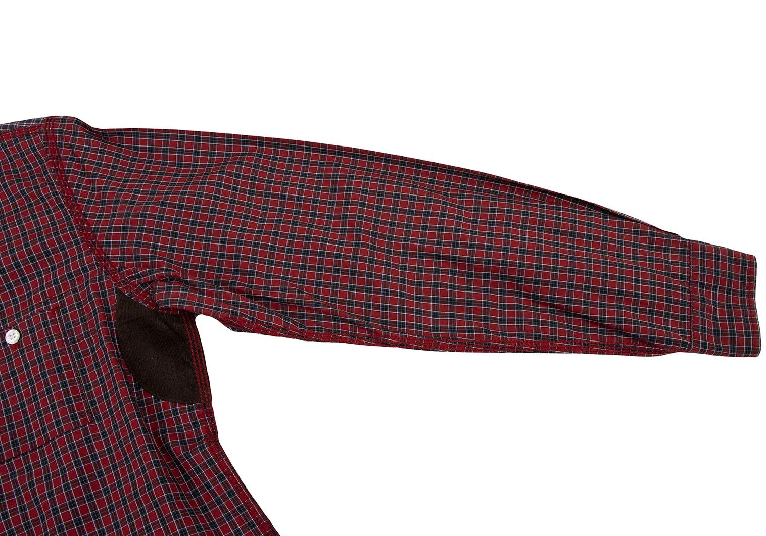 Junya Watanabe Triple Stitch Check Panel Shirt in Red, Size XS Size US XS / EU 42 / 0 - 8 Thumbnail