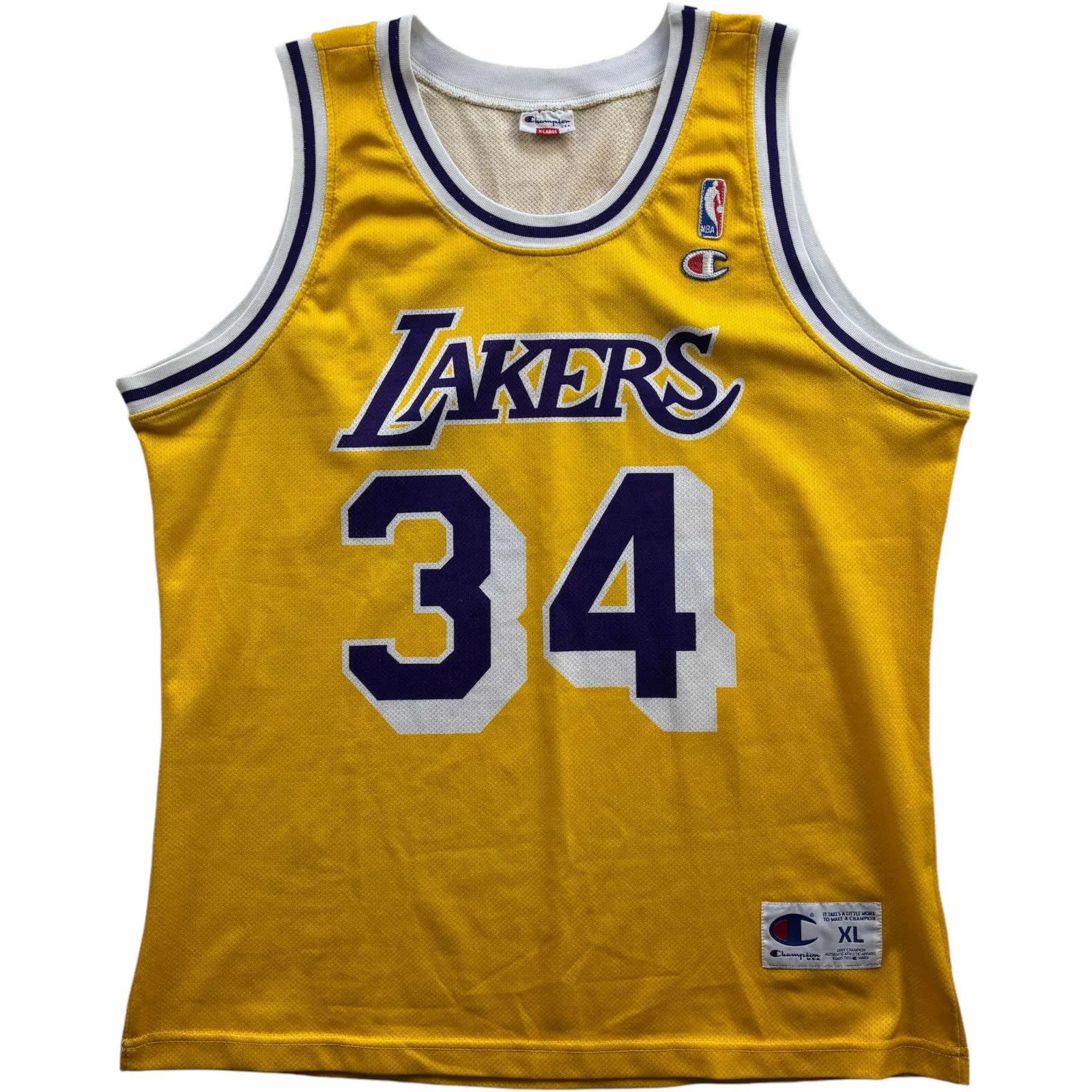 Champion Los Angeles Lakers O’Neal Champion EU 1996 home NBA jersey Size US XL / EU 56 / 4 - 1 Thumbnail