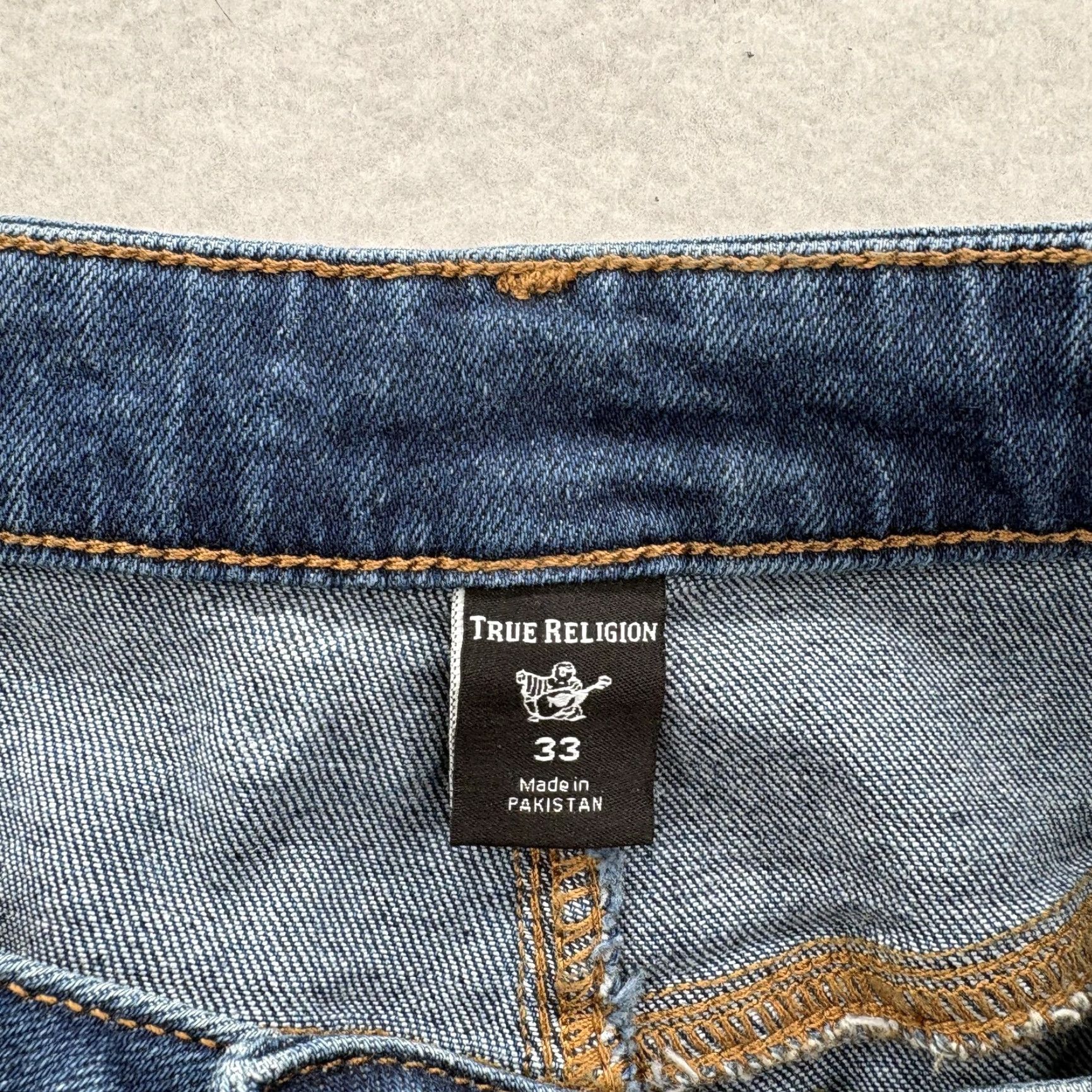 True Religion VINTAGE? No. True Religion Starr Jeans Womens 33 Blue High Rise Cropped Straight Distressed Shirt? Size 24" / US 00 / IT 34 - 6 Thumbnail