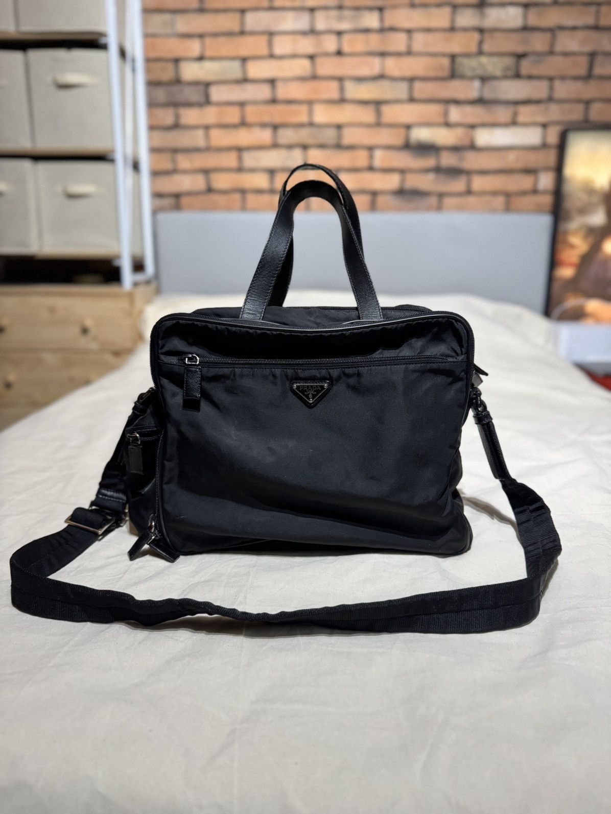 Prada RE NYLON MESSENGER CROSSBODY BAG WEEKENDER DUFFLE Size ONE SIZE - 1 Thumbnail