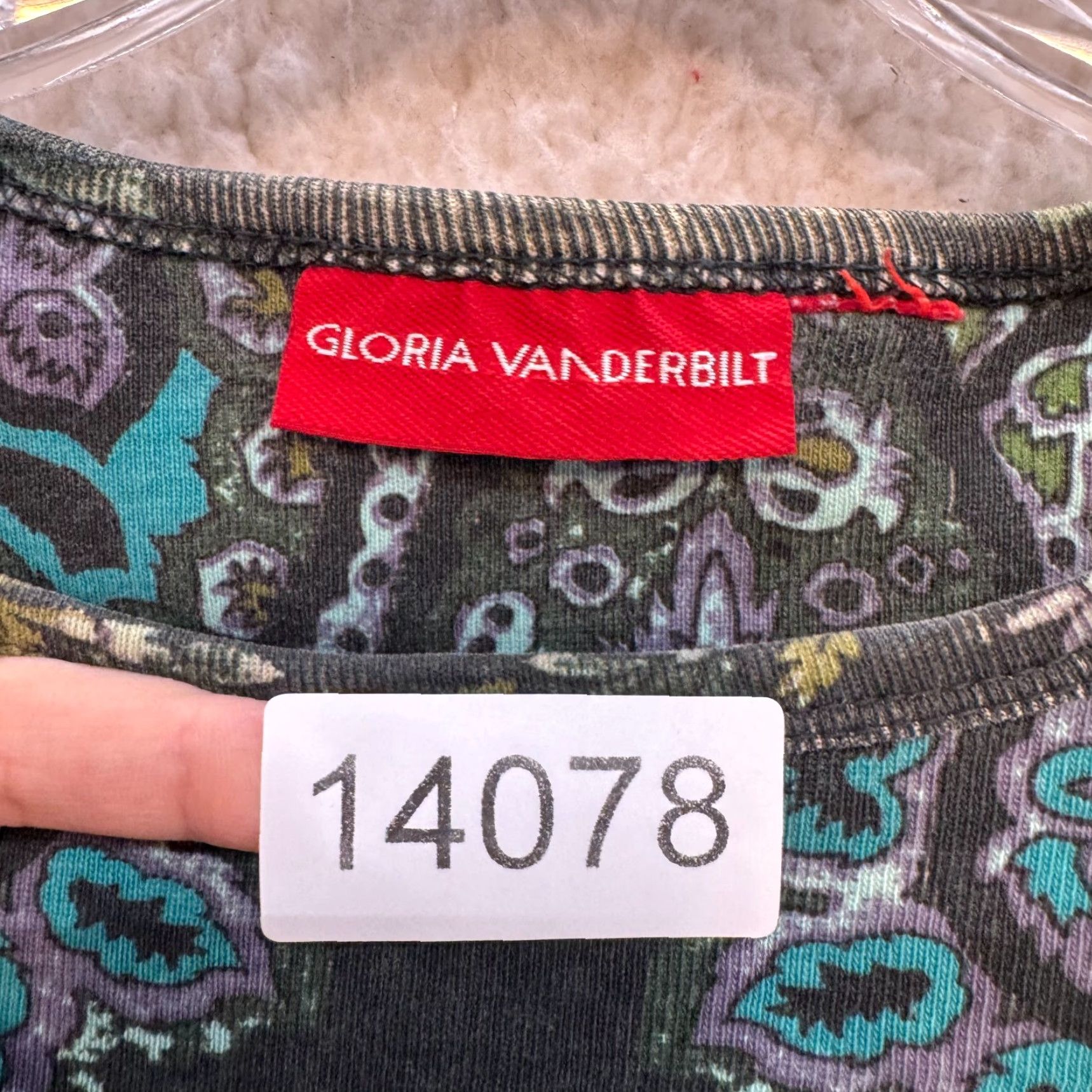 Gloria Vanderbilt VINTAGE Y2K Gloria Vanderbilt Shirt L Black Blue Paisley Victorian Edwardian Graphic Boho Womens L Size L / US 10 / IT 46 - 6 Thumbnail