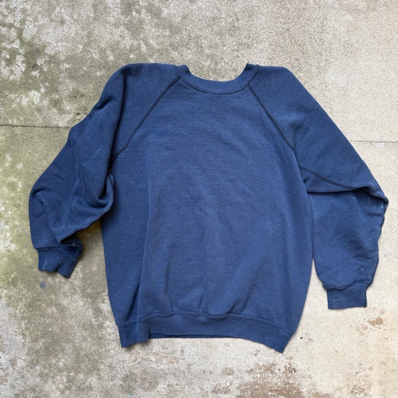 Vintage true vintage blue crewneck sweatshirt paint distress faded Size US S / EU 44-46 / 1 - 8 Thumbnail