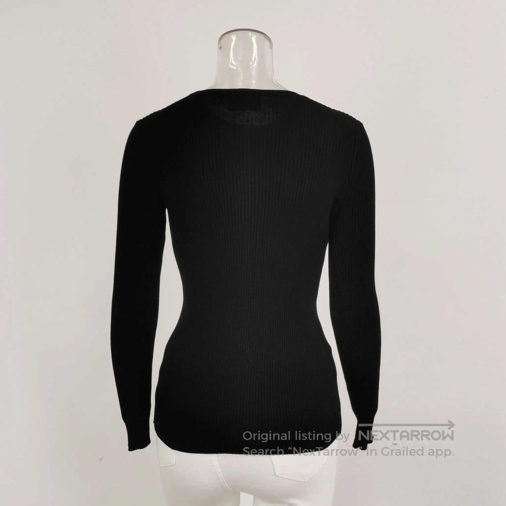 Prada Prada Ribbed Knit Long Sleeve Top . Size US XS / EU 42 / 0 - 3 Thumbnail
