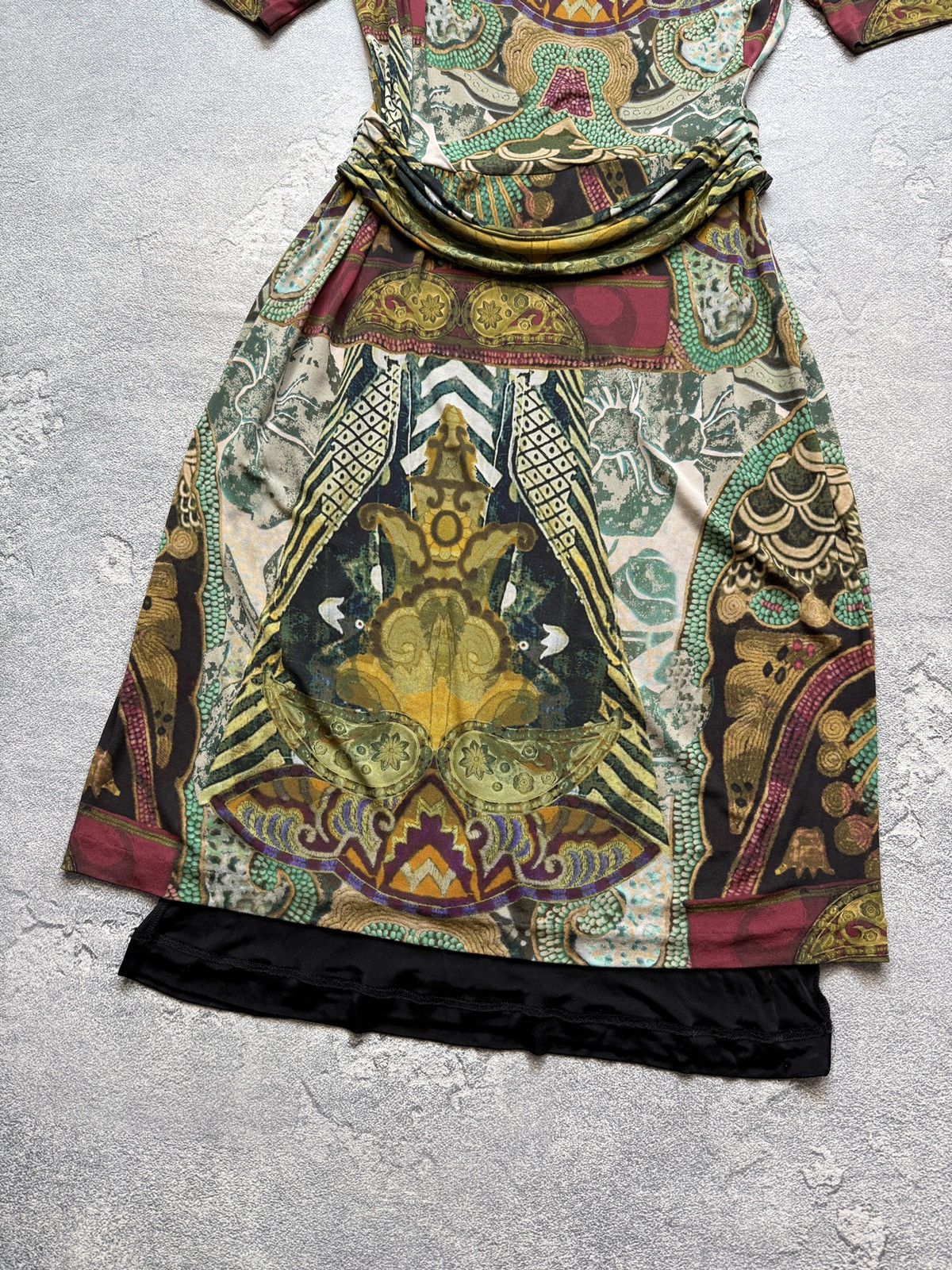 Etro Rare Etro Vintage Monogram Print Silk Dress Black Sz 44 Size M / US 6-8 / IT 42-44 - 6 Thumbnail