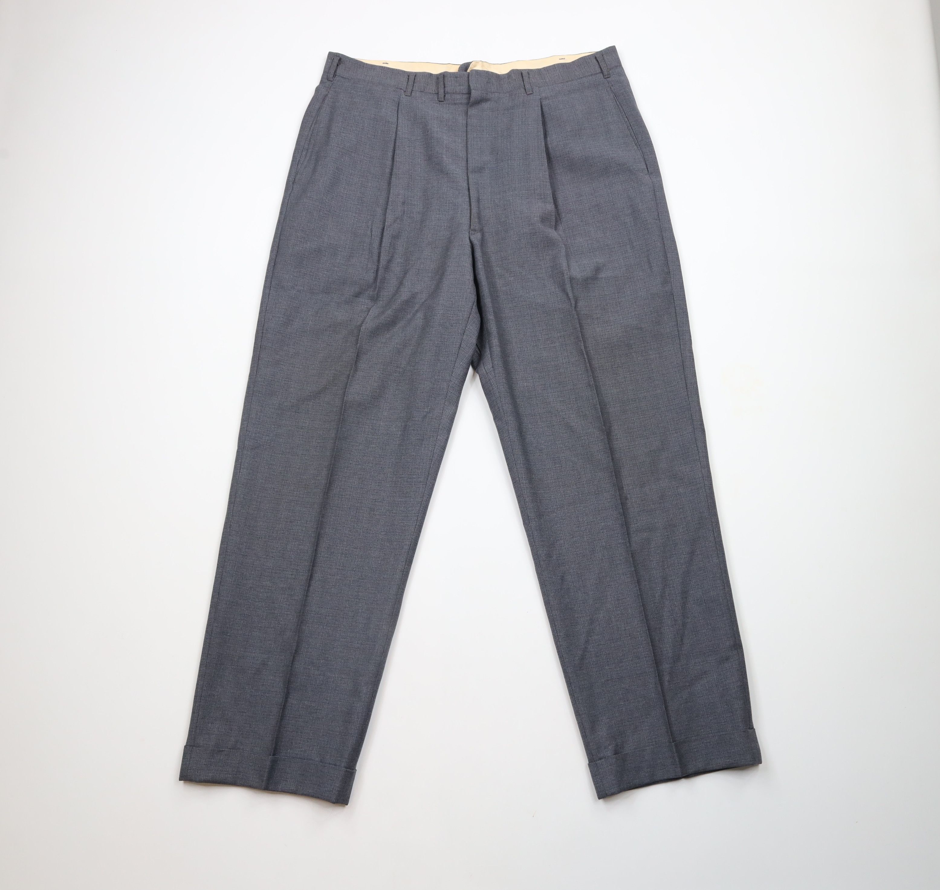 Vintage Vintage 50s Hollywood Regency High Waist Trousers Pants USA Size US 36 / EU 52 - 1 Thumbnail