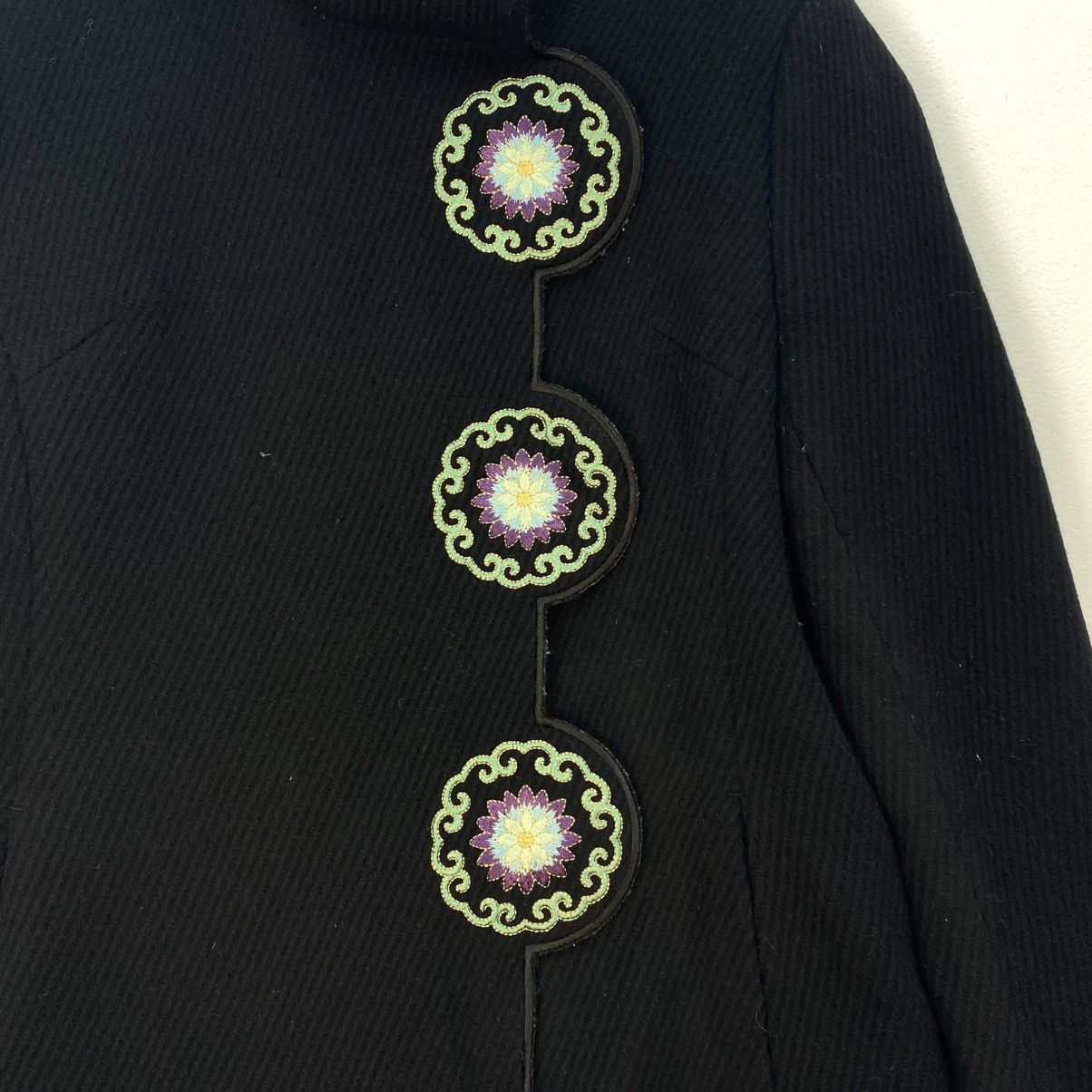 Vivienne Tam 💥 Vivienne Tam embroidered angora blend short coat Size M / US 6-8 / IT 42-44 - 4 Thumbnail