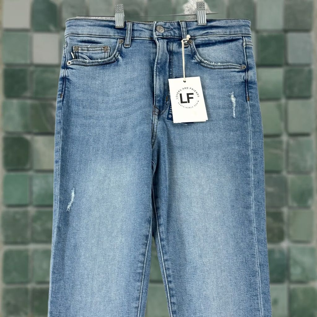 Vintage Lovers + Friends Mason Jeans Womens 26 Blue Denim High Rise Stretch Skinny Jeans Regular Rise Bohemian City College Size 28" / US 6 / IT 42 - 1 Thumbnail