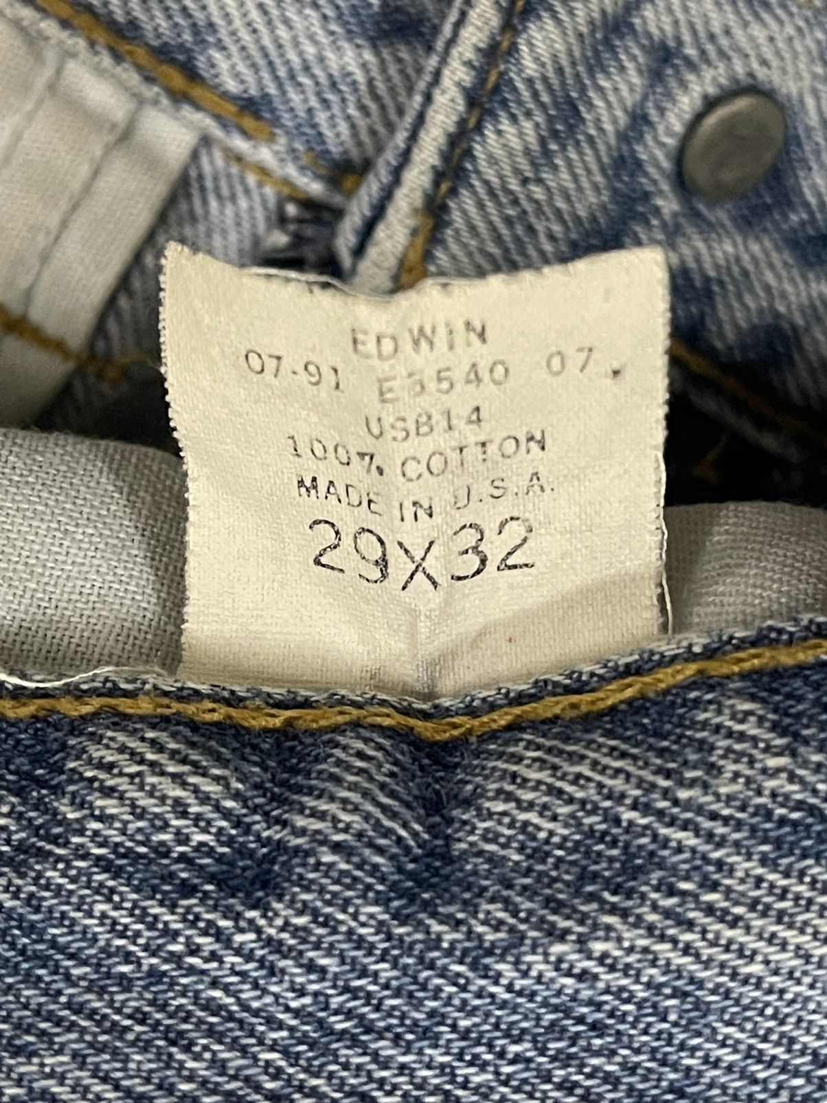 Edwin Vintage 90s Edwin Made in Usa Distressed Style Jeans Size US 28 / EU 44 - 10 Thumbnail