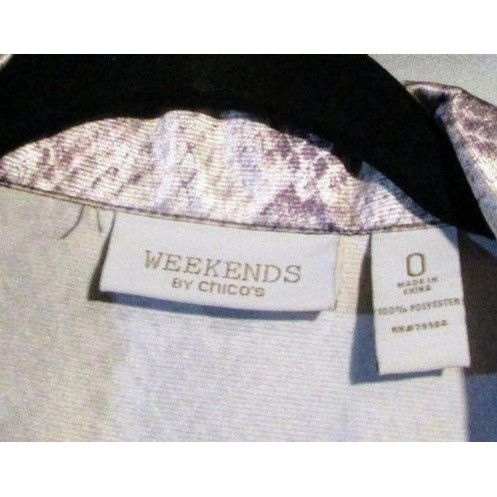 Other Weekends by Chico’s Sz 0 Snakeskin Pattern Jacket Size XS / US 0-2 / IT 36-38 - 10 Thumbnail