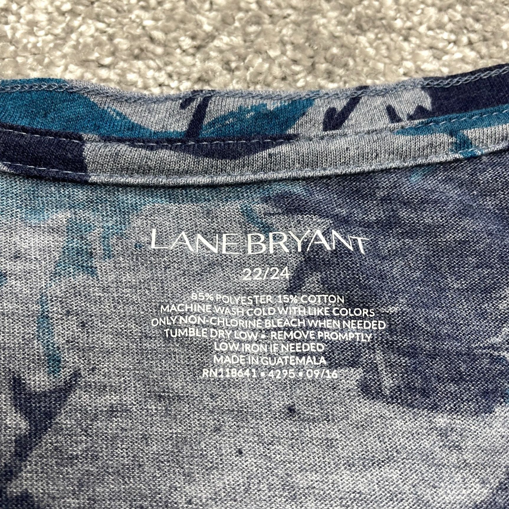 Vintage Lane Bryant Shirt Womens Plus 20-22-24 Gray Long Sleeve V-Neck Casual Jersey Polyester Blend Soft Basic Size 3XL / US 20-22 - 6 Thumbnail
