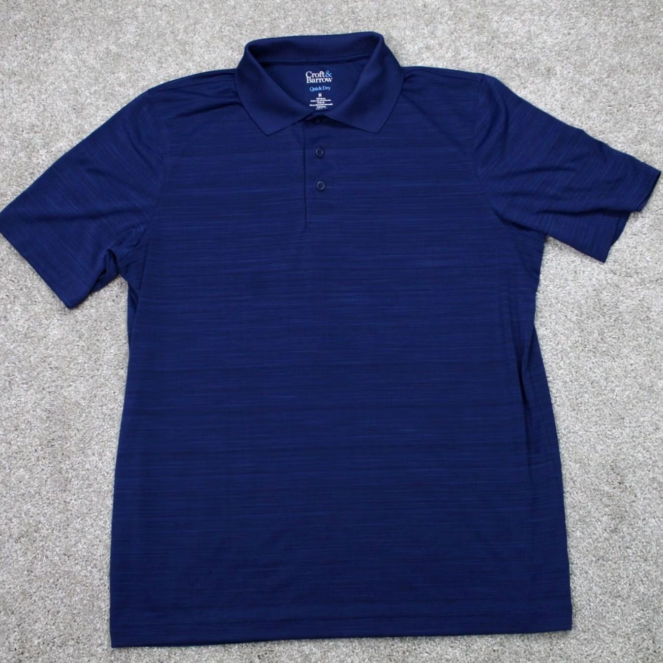 Croft & Barrow Croft & Barrow Polo Shirt Mens Medium Blue 100% Polyester Quick Dry S/S Pullover Shirt Size US M / EU 48-50 / 2 - 2 Thumbnail